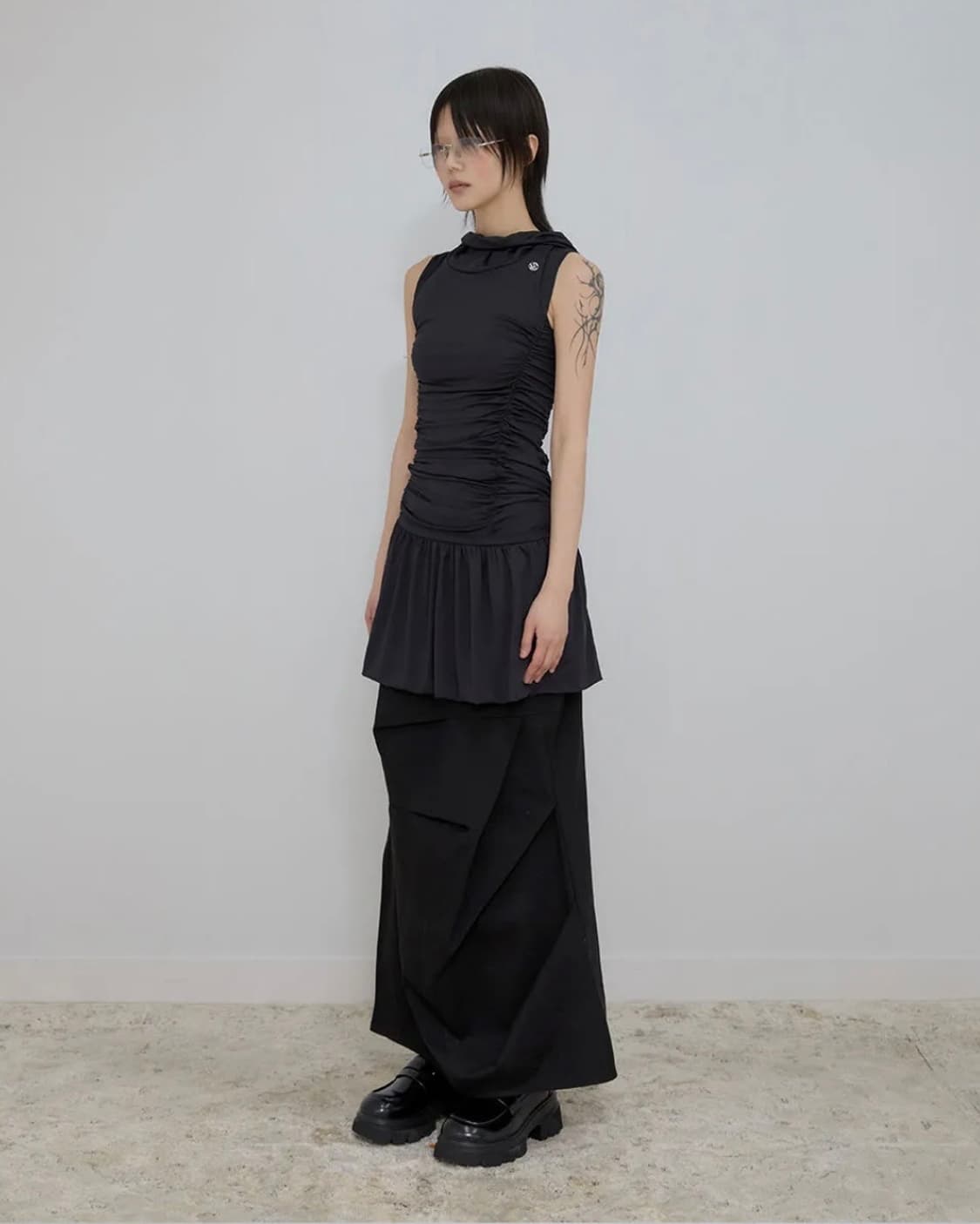 hooded high neck dress 상품이미지4