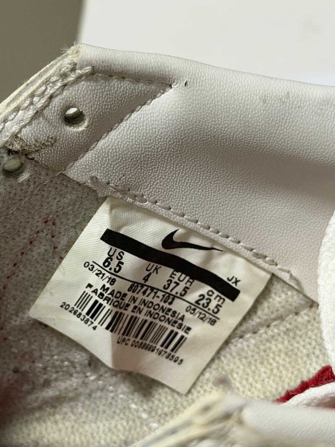 나이키 코르테즈 235mm 흰빨파 포레스트 검프 상품이미지5