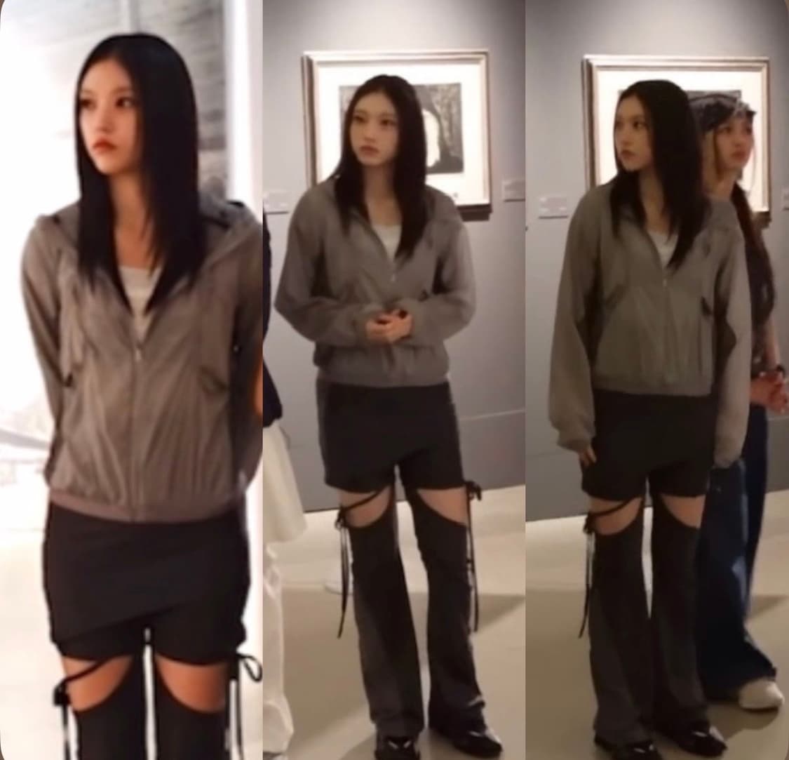 OJOS 오호스 디테처블 스커트 쇼츠 사이즈 1 차콜 상품이미지2