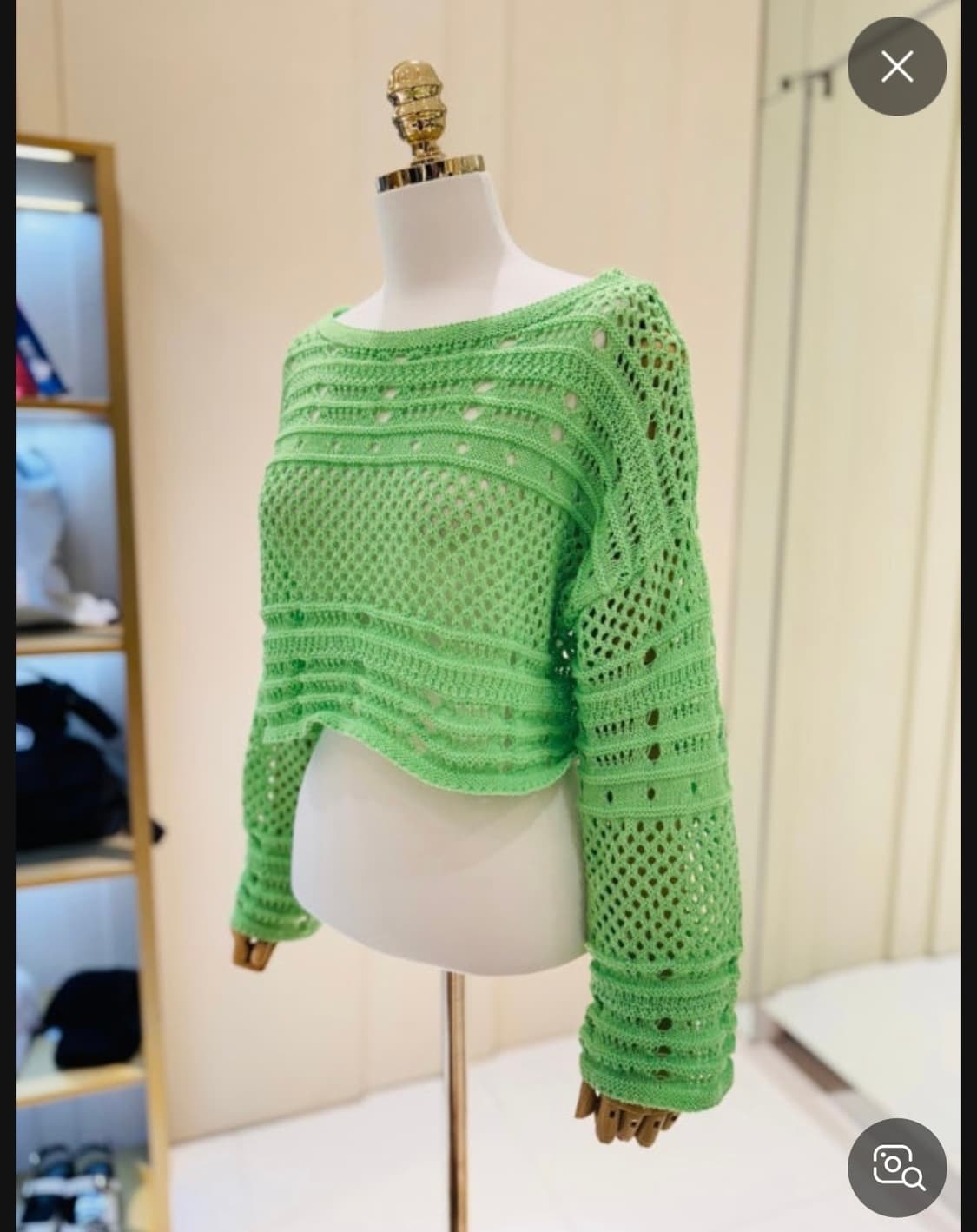 Egoist 에고이스트 매쉬 크롭 니트 상품이미지1