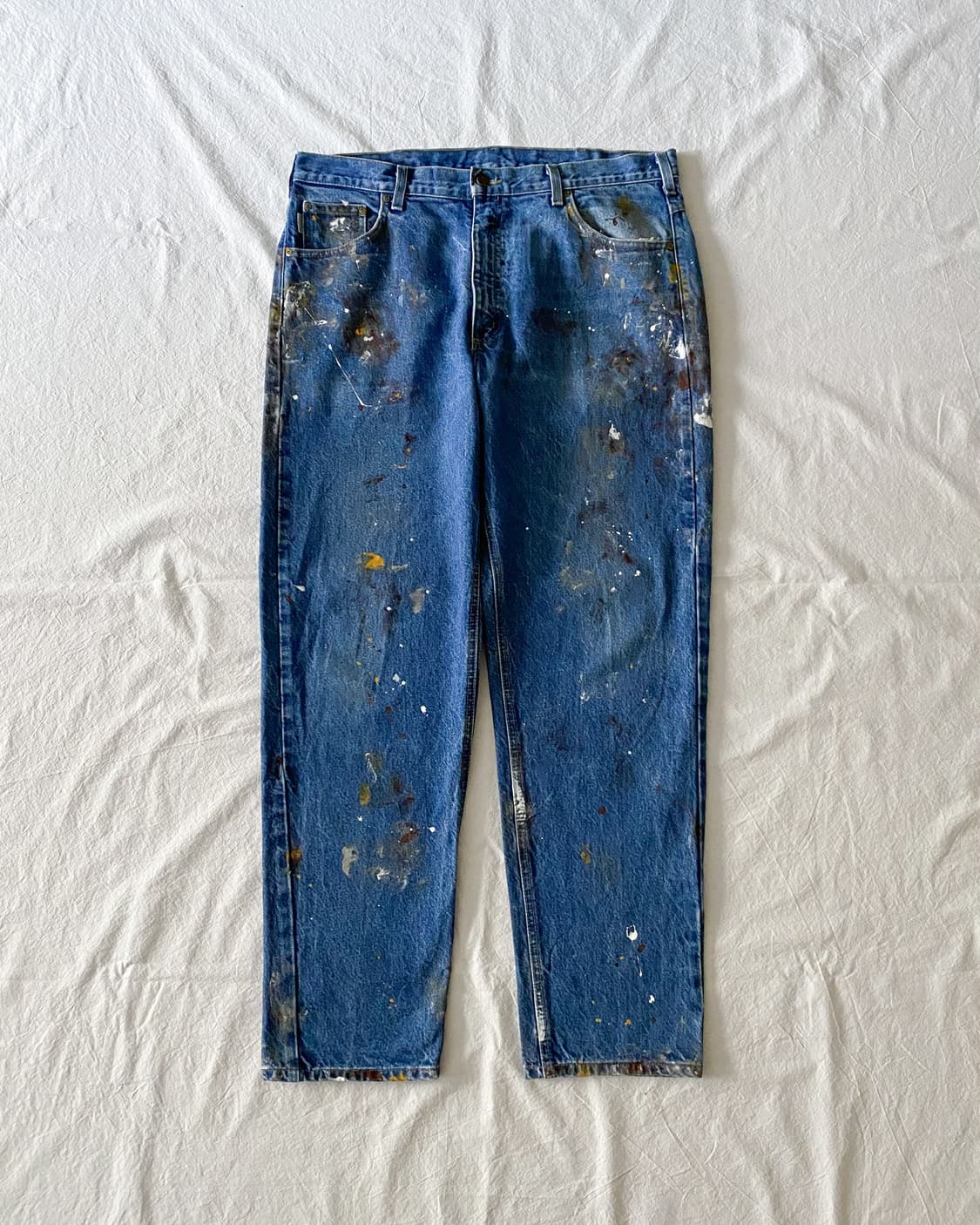 칼하트 페인팅 데님 팬츠 상품이미지1