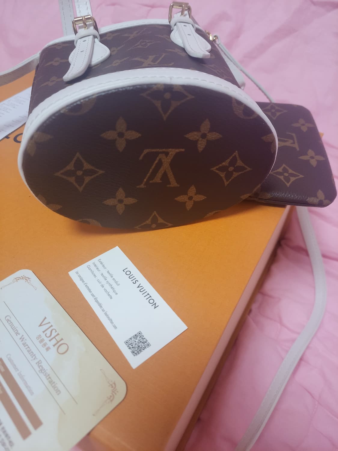 정품)급처상태좋음!루이비통 나노 버킷백 모노그램 토트백 가방 크로스숄더백 상품이미지5