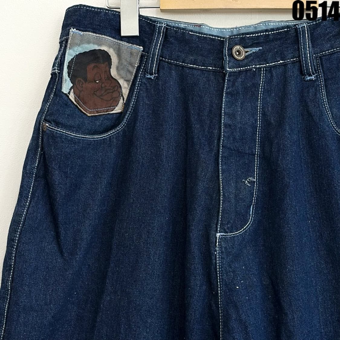FUBU 플래티넘 와이드핏 팻알버트 자수 데님 팬츠 W34L32 0514 상품이미지2
