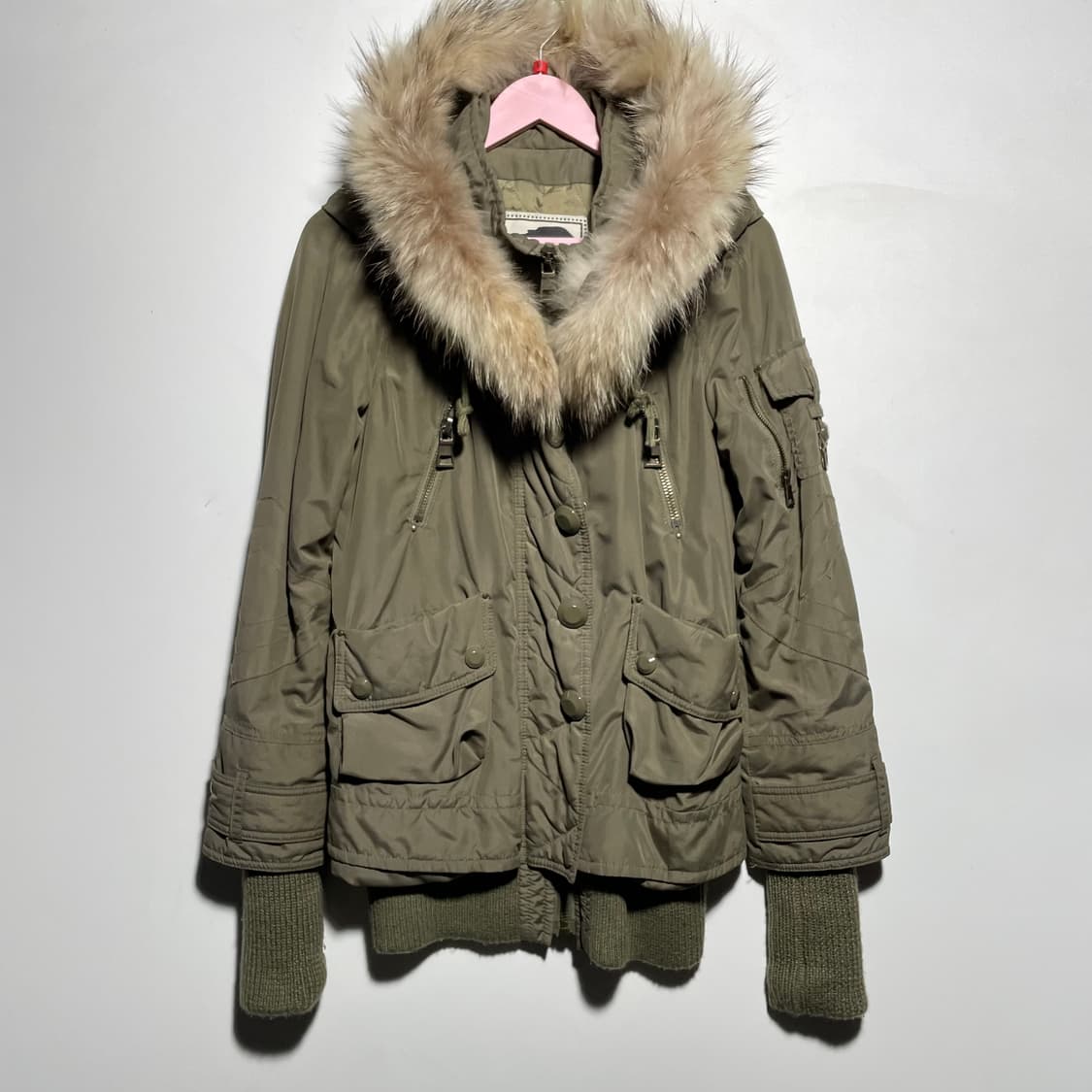 스파이럴걸 퍼 후드 야상 점퍼 상품이미지1