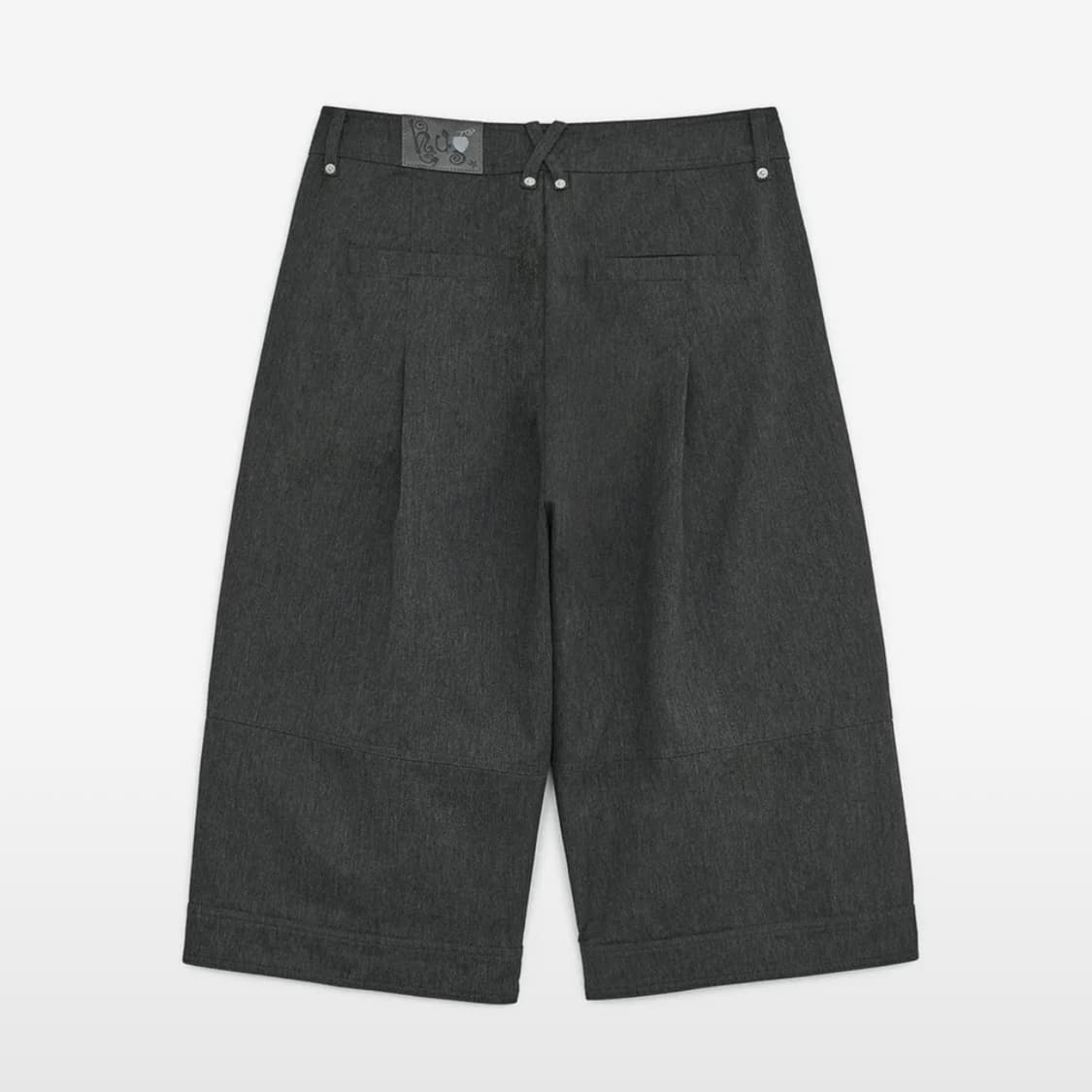 허그유어스킨 벌룬핀턱 카프리팬츠 S 차콜 상품이미지2