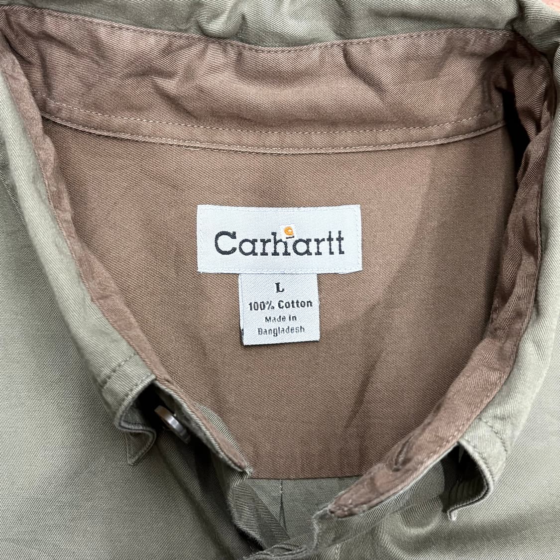 (L) 칼하트 카키 원포켓 워크 셔츠 상품이미지4