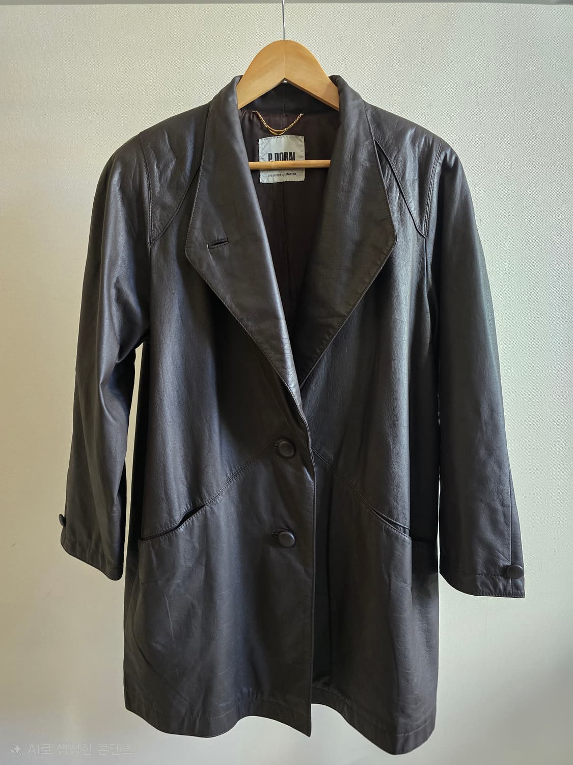 P.DORAL 80s 빈티지 레더 재킷 상품이미지1