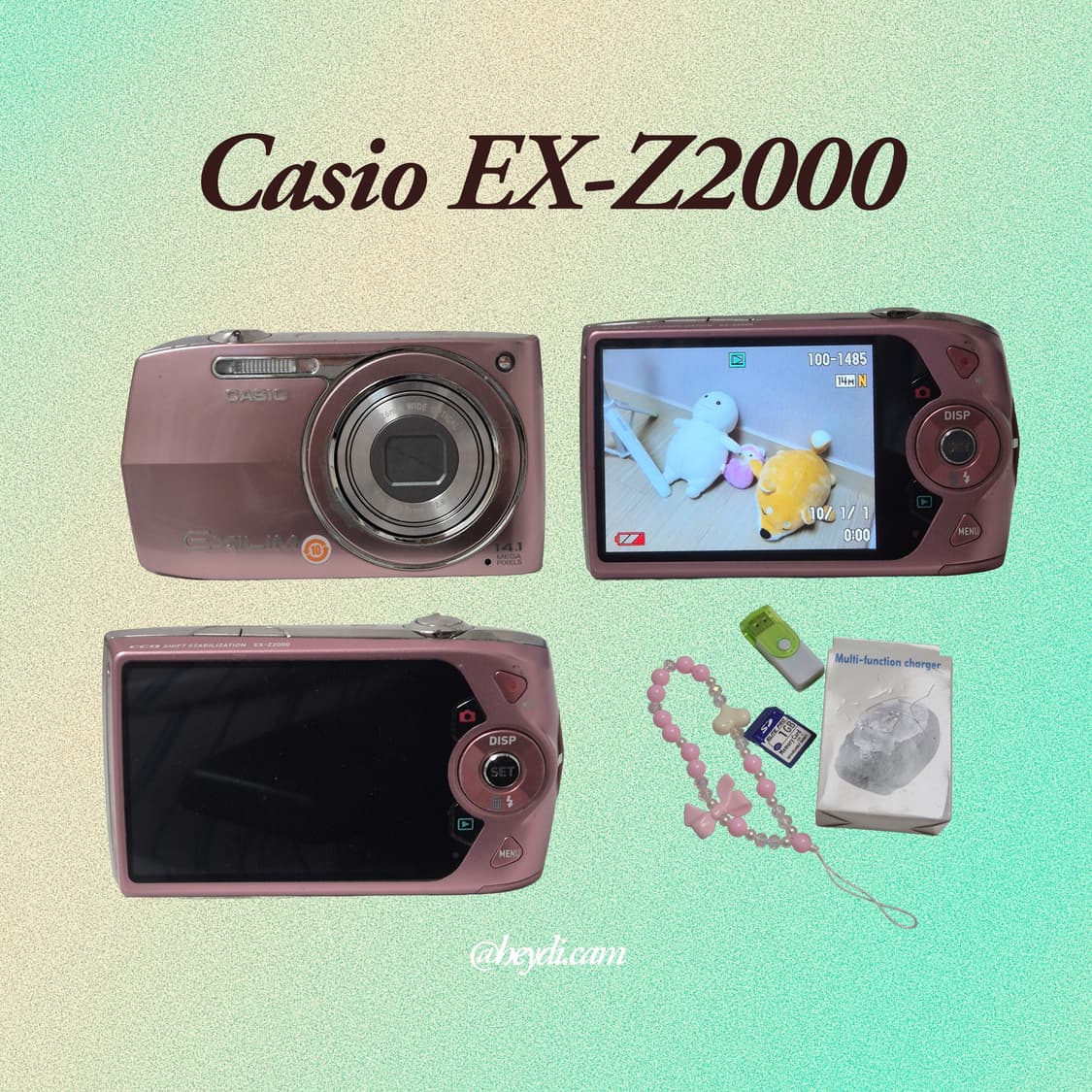 예약/ (로제, 모카, 아일릿) 카시오 엑슬림 z2000 핑크 상품이미지3