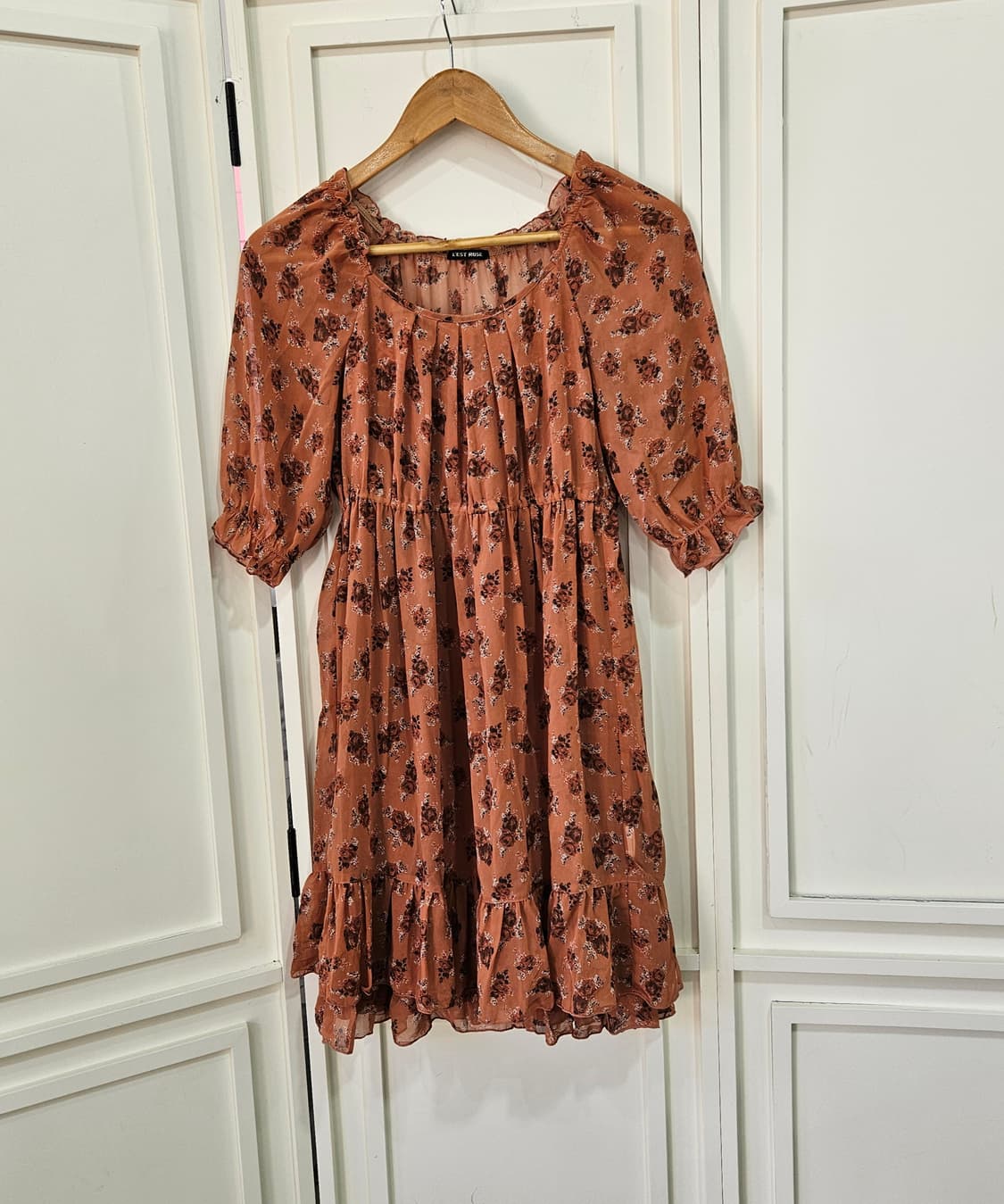 레스트로즈(LEST ROSE) 플라워 쉬폰 원피스 상품이미지1