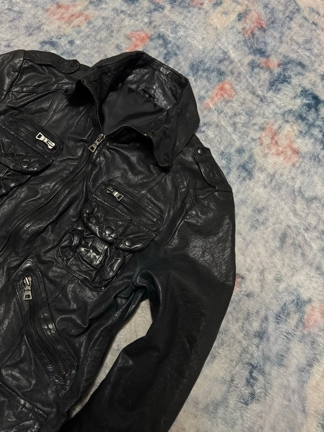 Unknown pocket gimmick leather jacket 상품이미지4