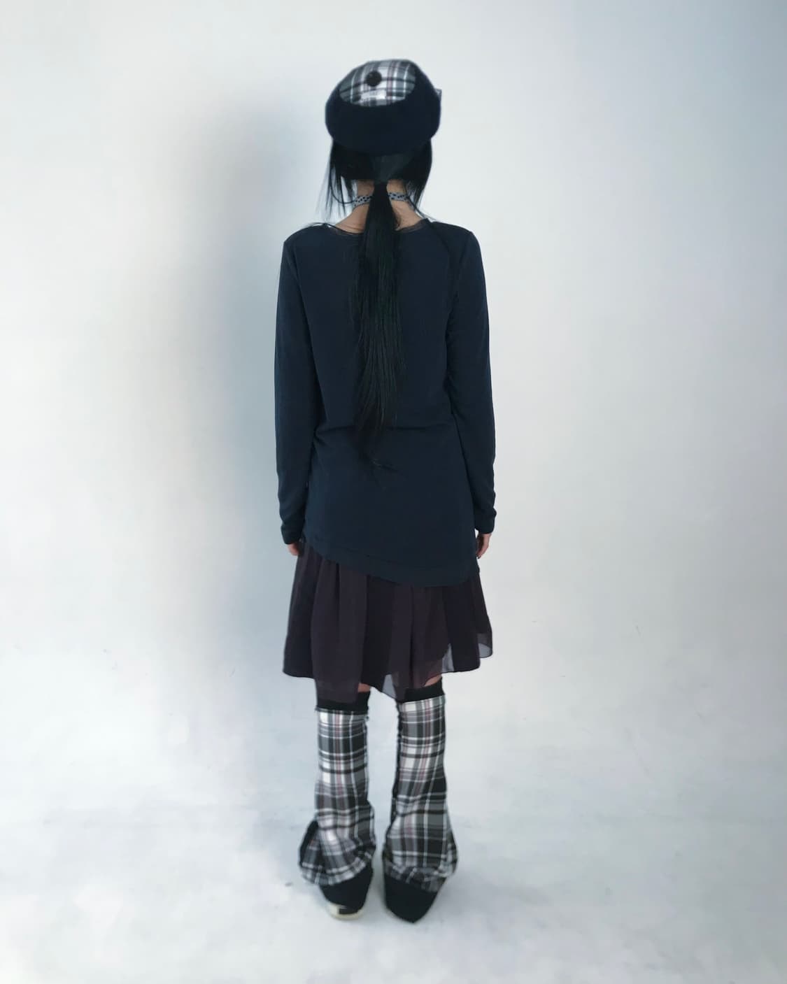 Verawang flowing layered navy sleeve  상품이미지6