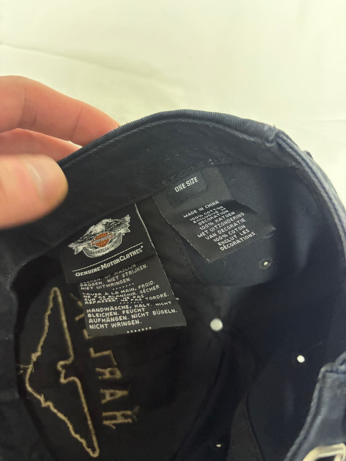 할리데이비슨 블랙 볼캡 size one 상품이미지2