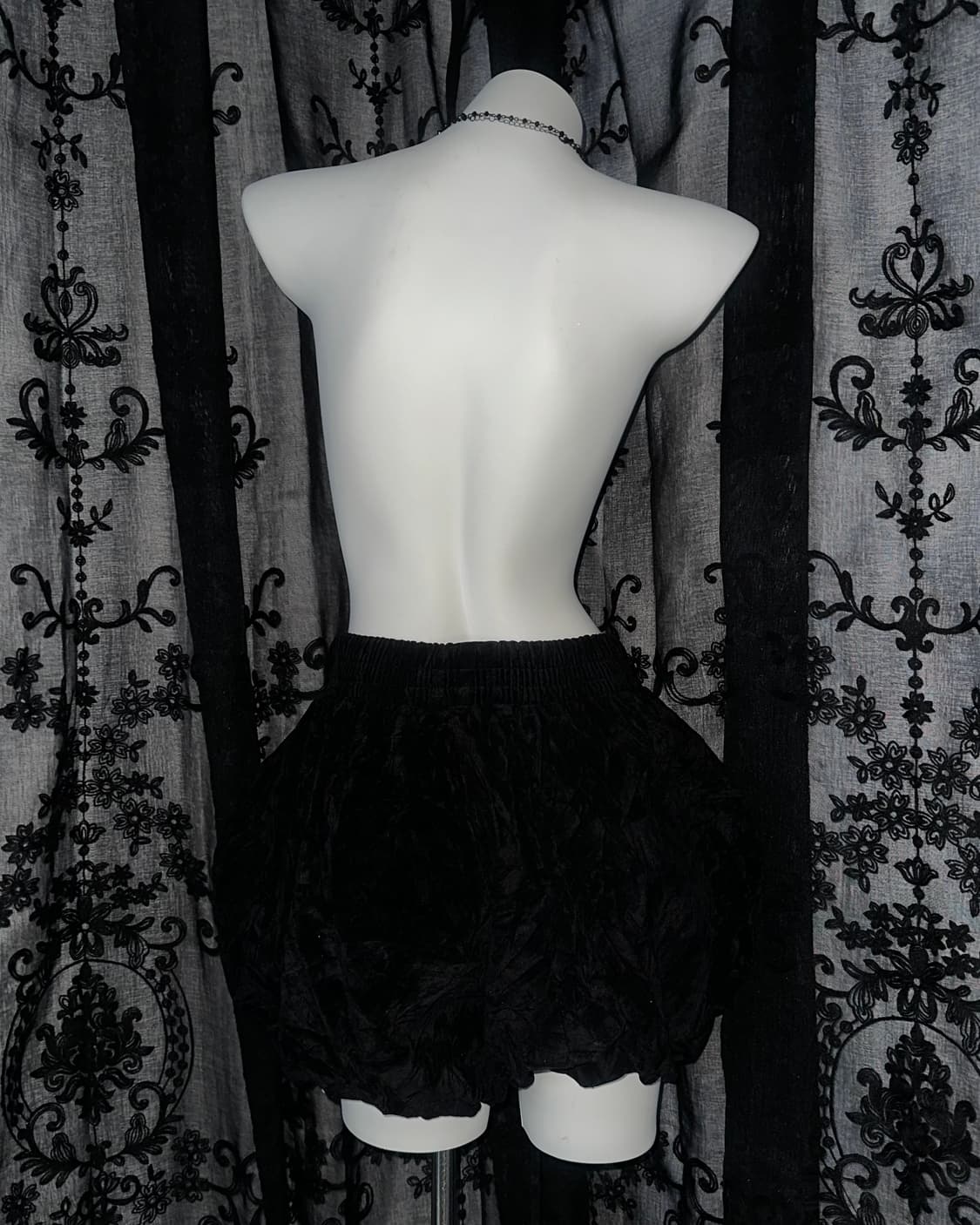 black velvet bubble pant skirt 상품이미지3