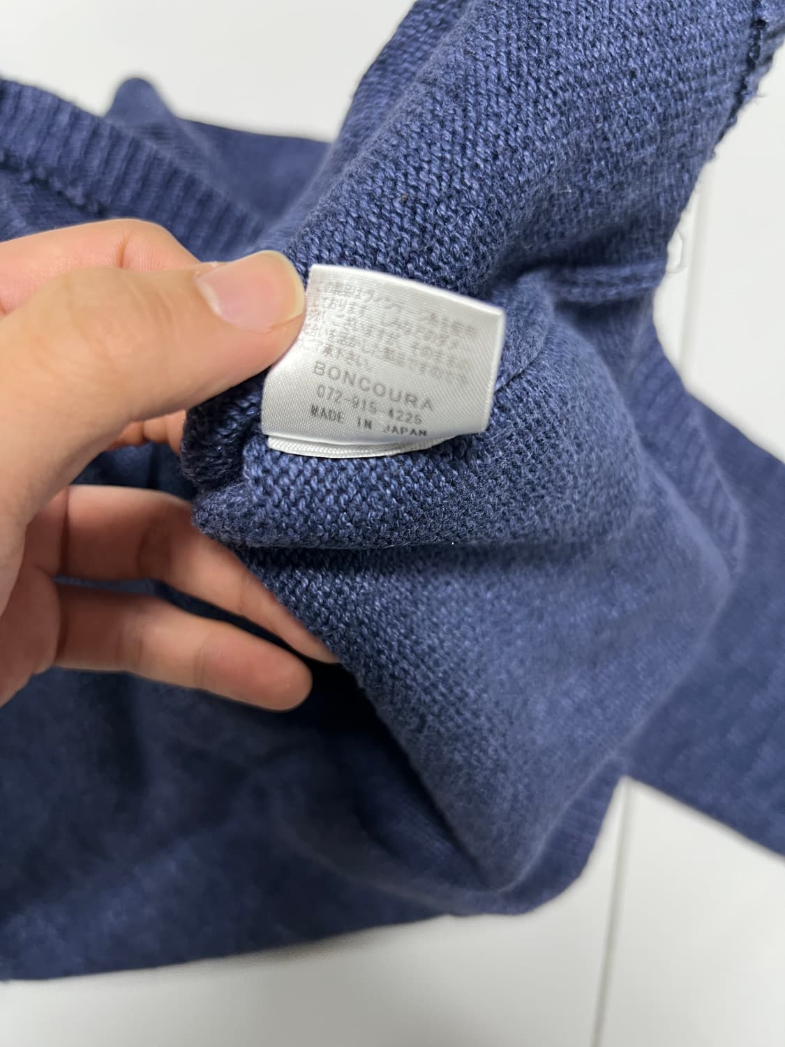 택포9) 본쿠라 Boncoura 시맨스 스웨터 니트 인디고 38 상품이미지4