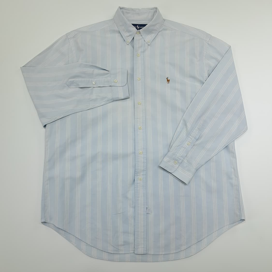 CN886 XL 폴로 랄프로렌 스카이블루 스트라이프 긴팔 셔츠 남방 상품이미지2