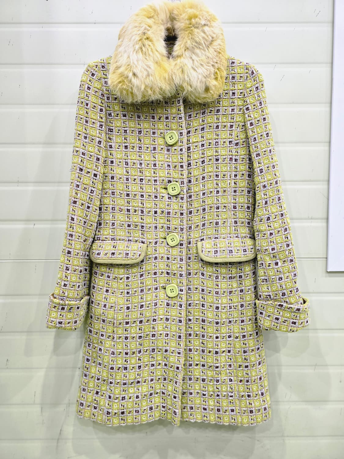 Lemon mood 울 코트 일본 빈티지(래빗 퍼 카라) 상품이미지1