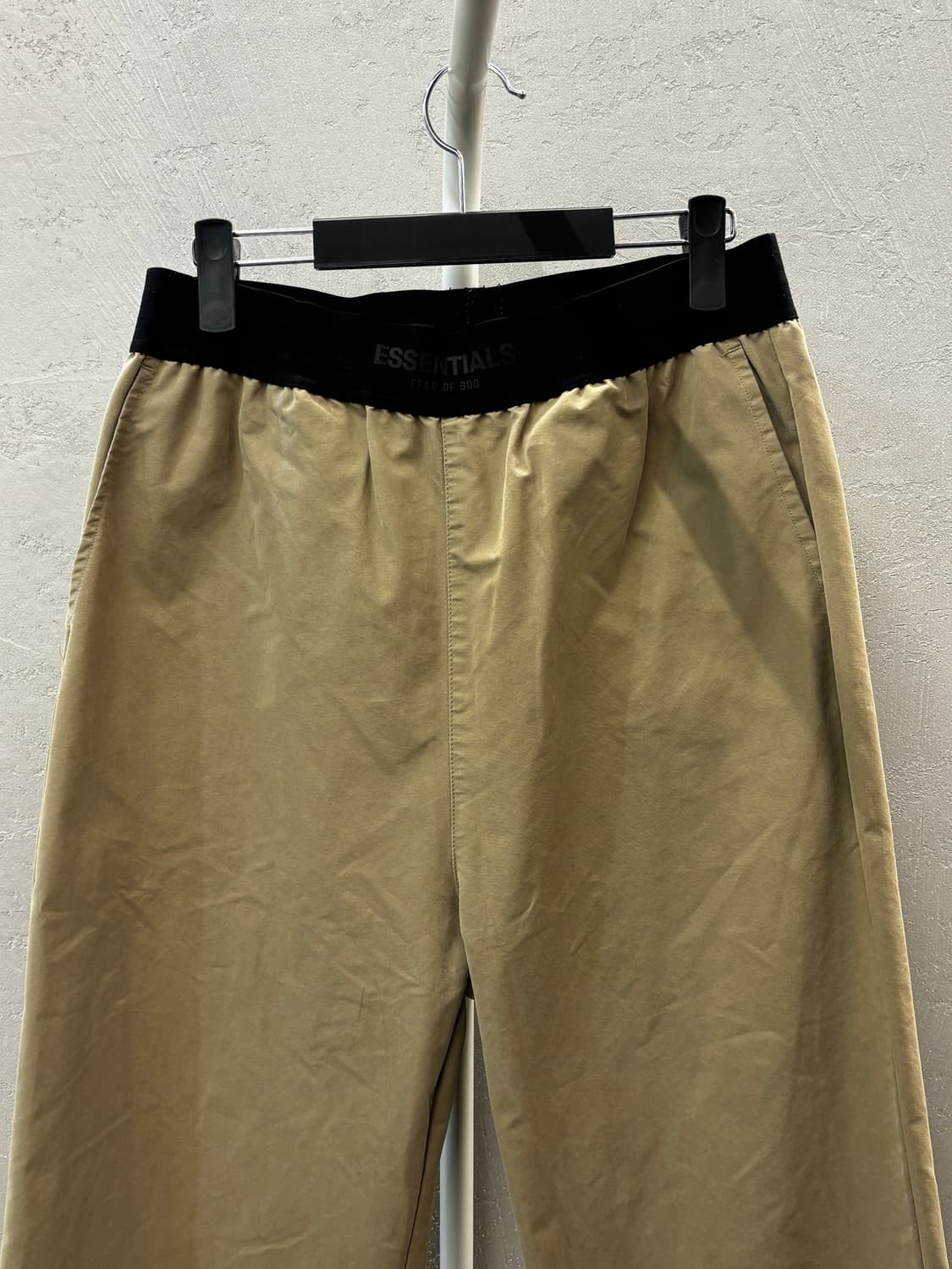 피어 오브 갓 베이지 로고 밴딩 팬츠 M 상품이미지3