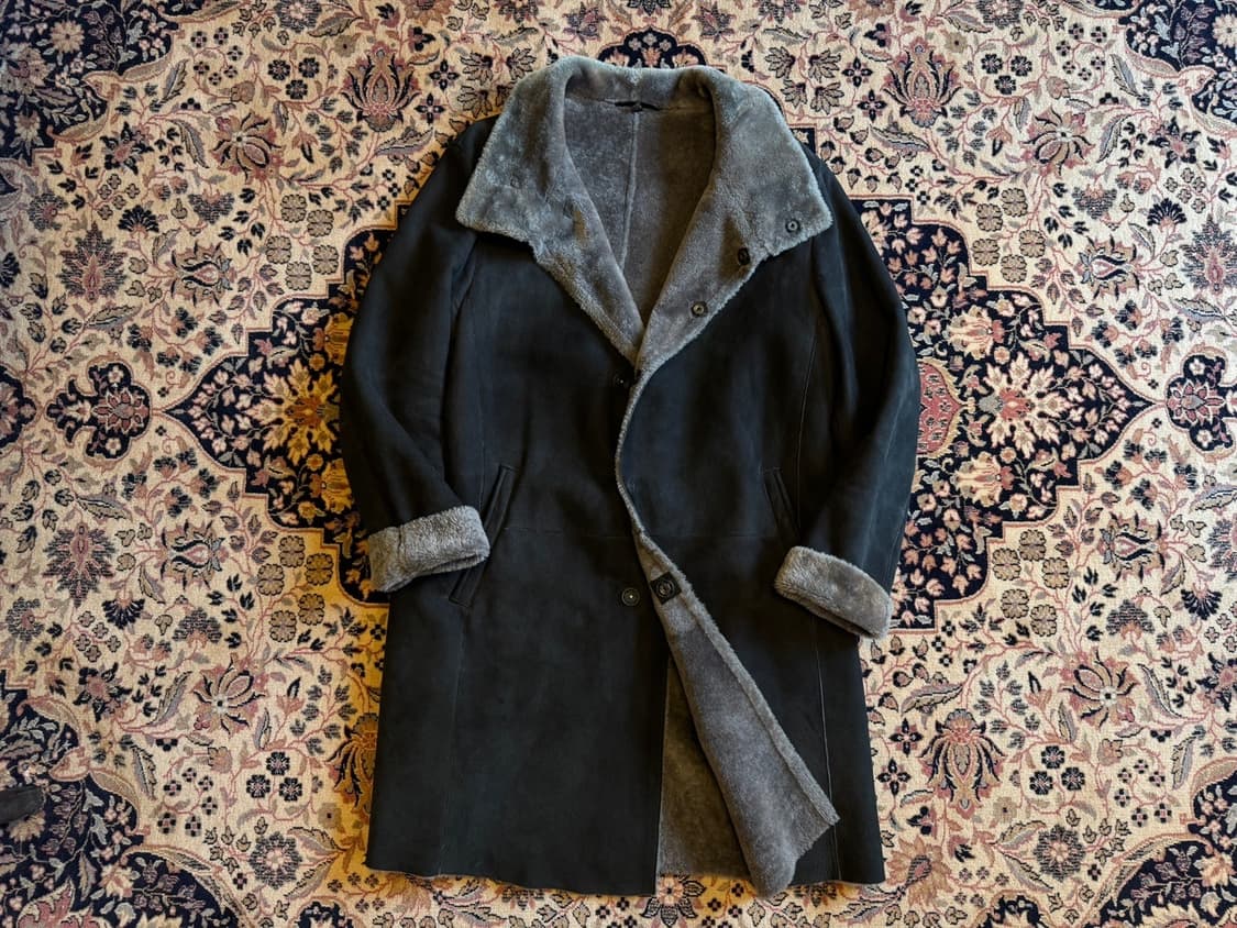 아르마니 꼴레지오니 시어링 램스킨 레더 코트 100~105 상품이미지1