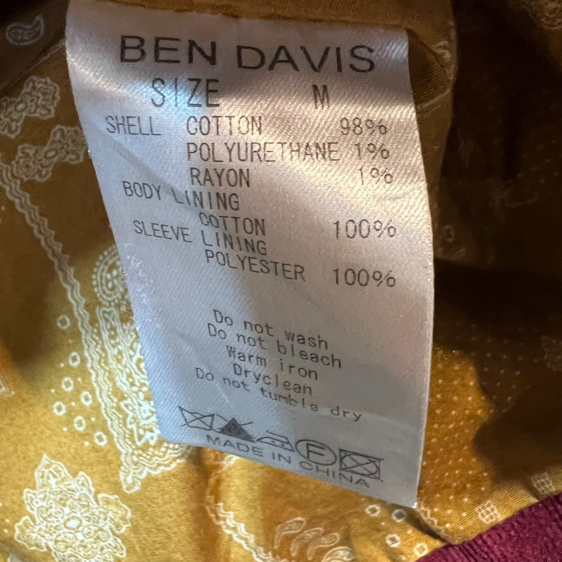 [M] BEN DAVIS 벤 데이비스 코듀로이 스트릿 자켓 상품이미지10