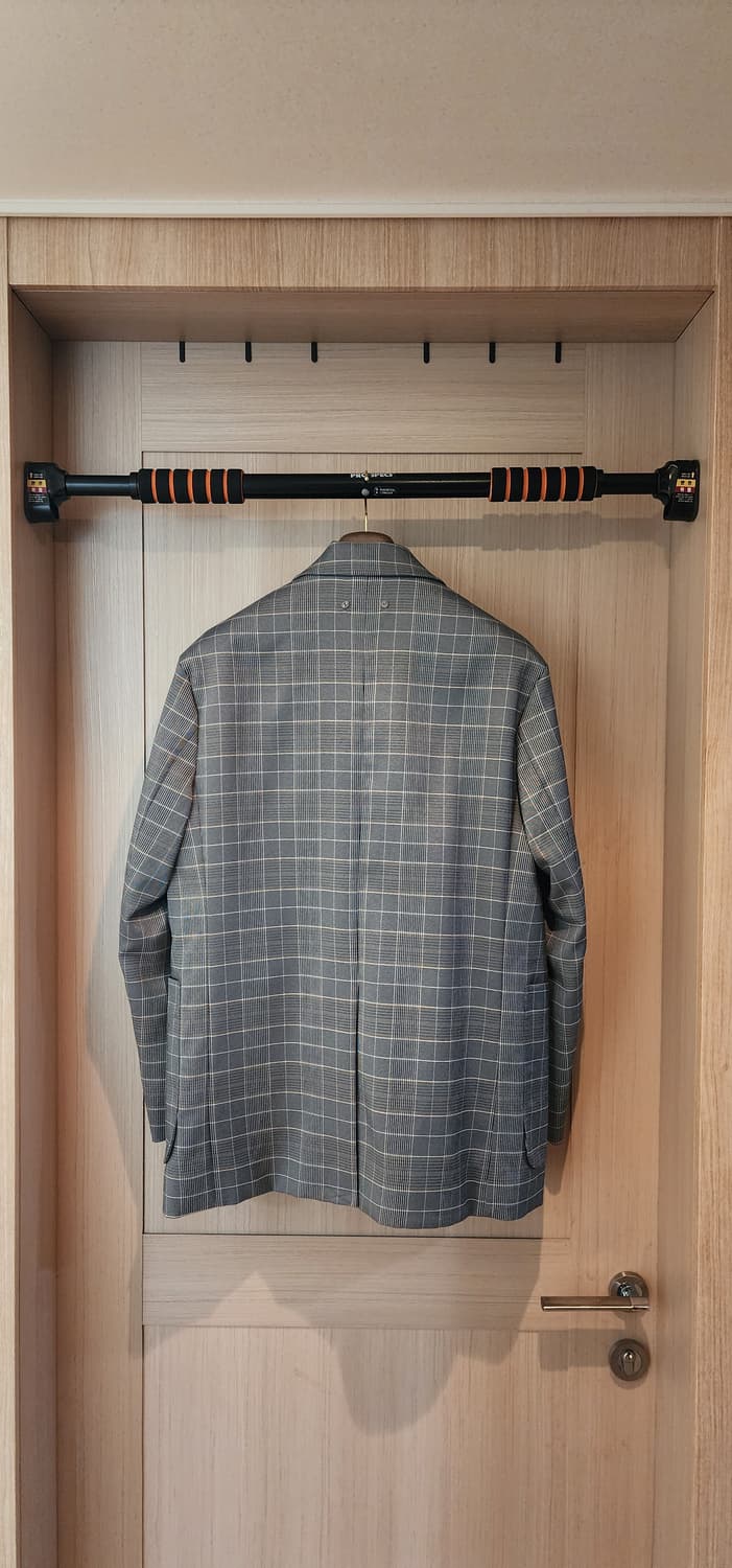 (새상품)일꼬르소 그레이 체크 오버핏 자켓 L~슬림XL 상품이미지2