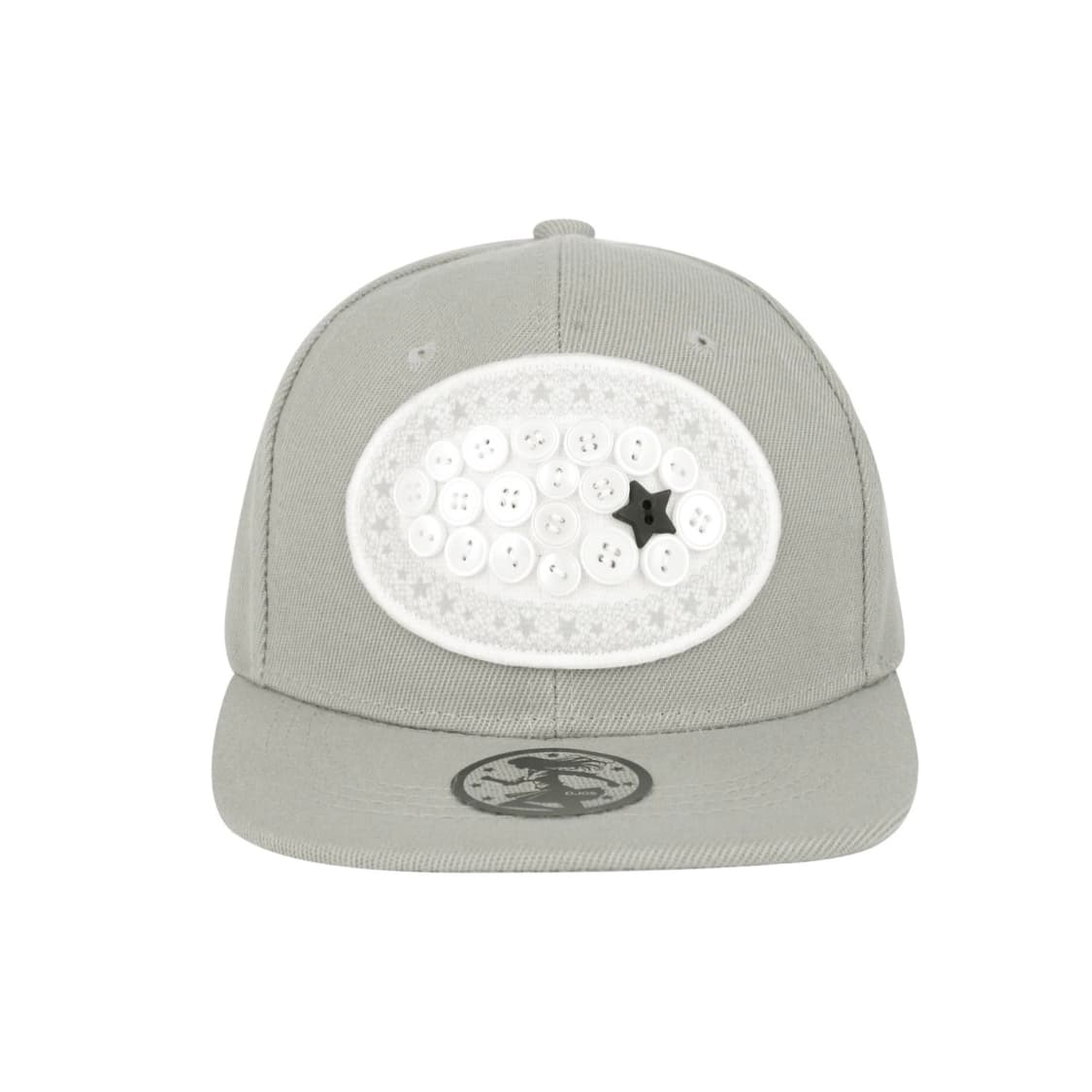 오호스 레이스 버튼 스냅백 그레이 상품이미지1