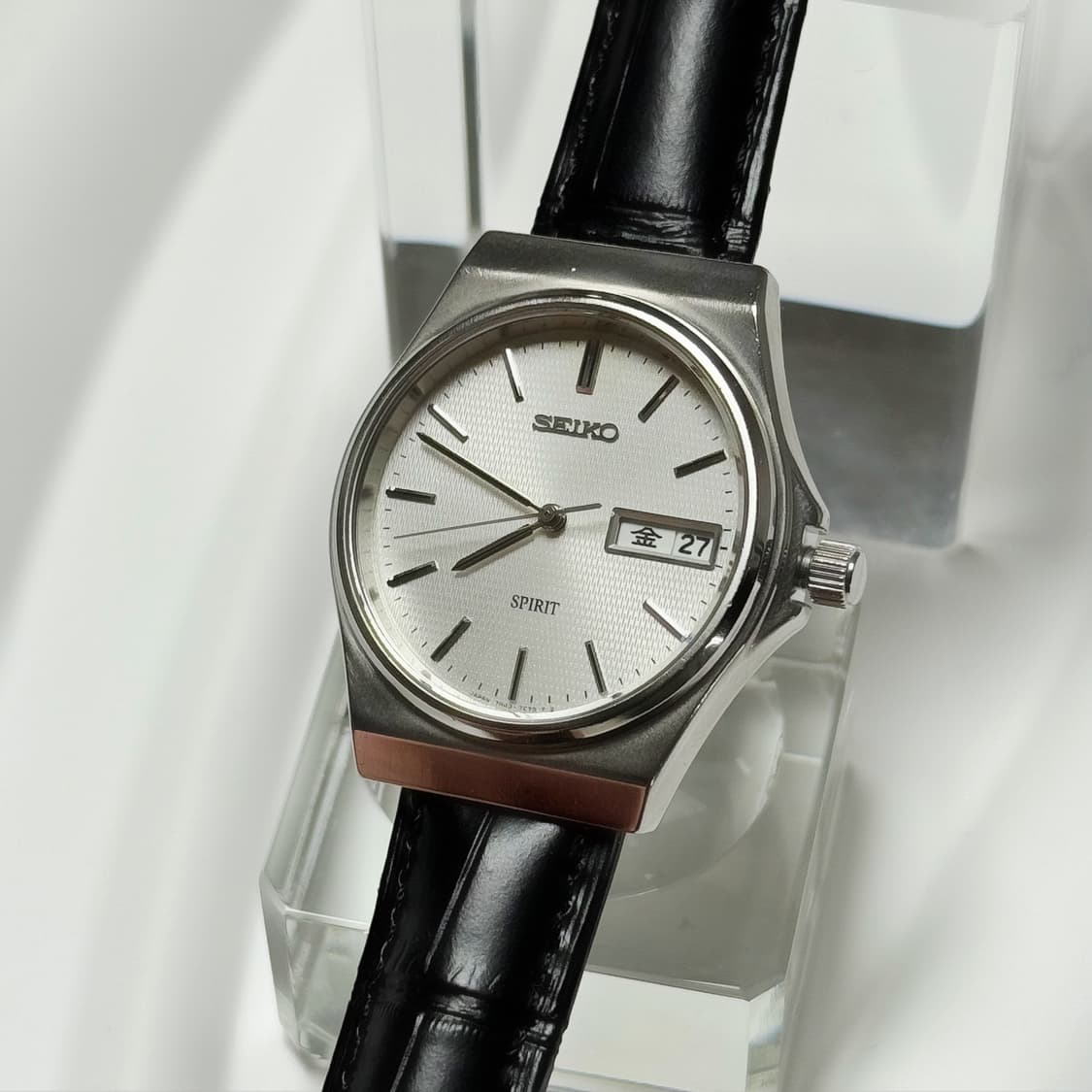 90s00s 빈티지 세이코 스피릿 텍스처 데이데이트 워치 상품이미지2