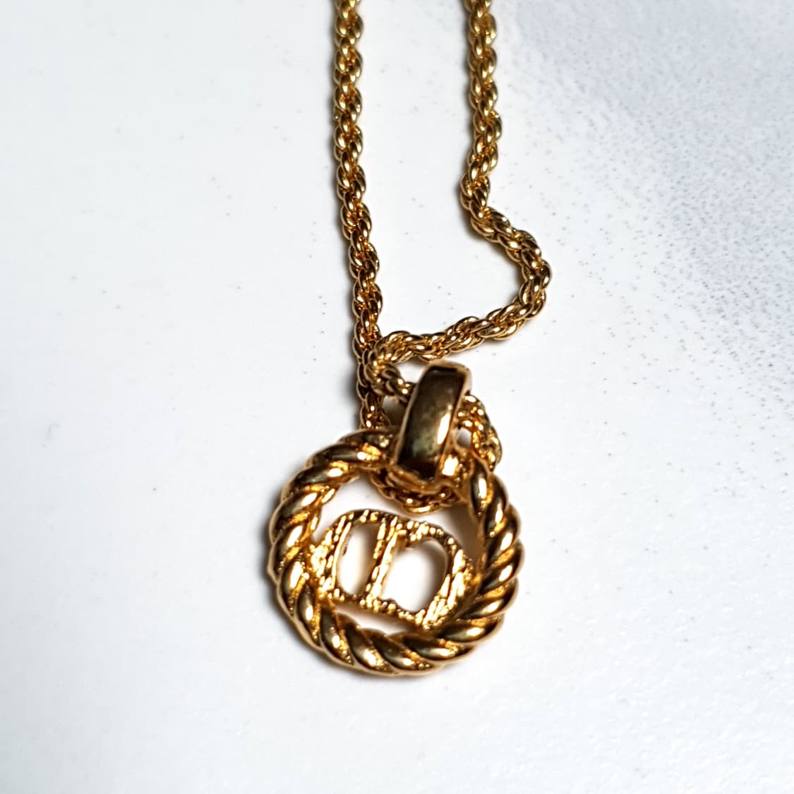 디올 CD 로고 금장 빈티지 목걸이 상품이미지2