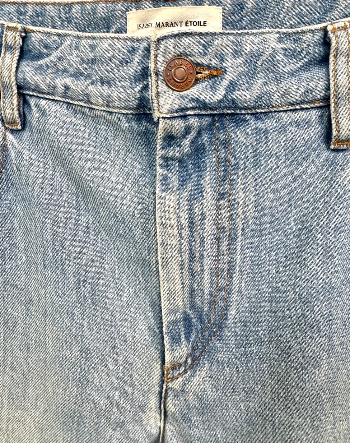 ISABEL MARANT 이자벨마랑 백포켓 자수로고 데님 팬츠 38 상품이미지3