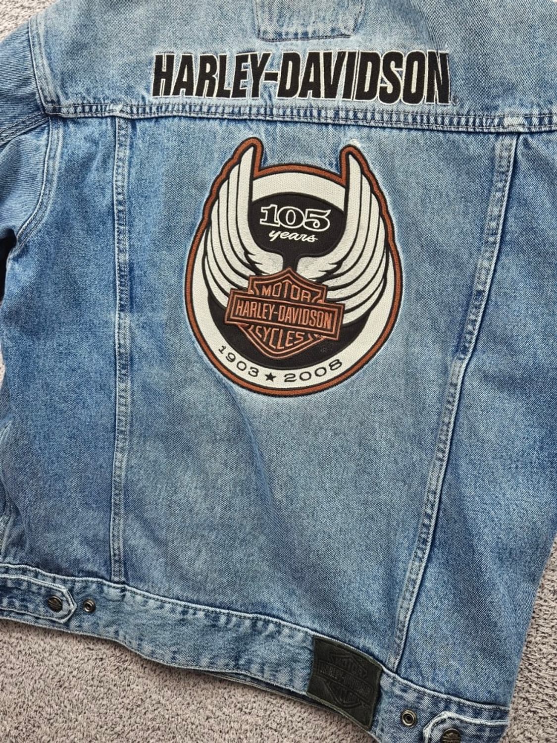 할리데이비슨 105주년 바앤실드 데님 트러커 자켓 ( L )/11583 상품이미지10