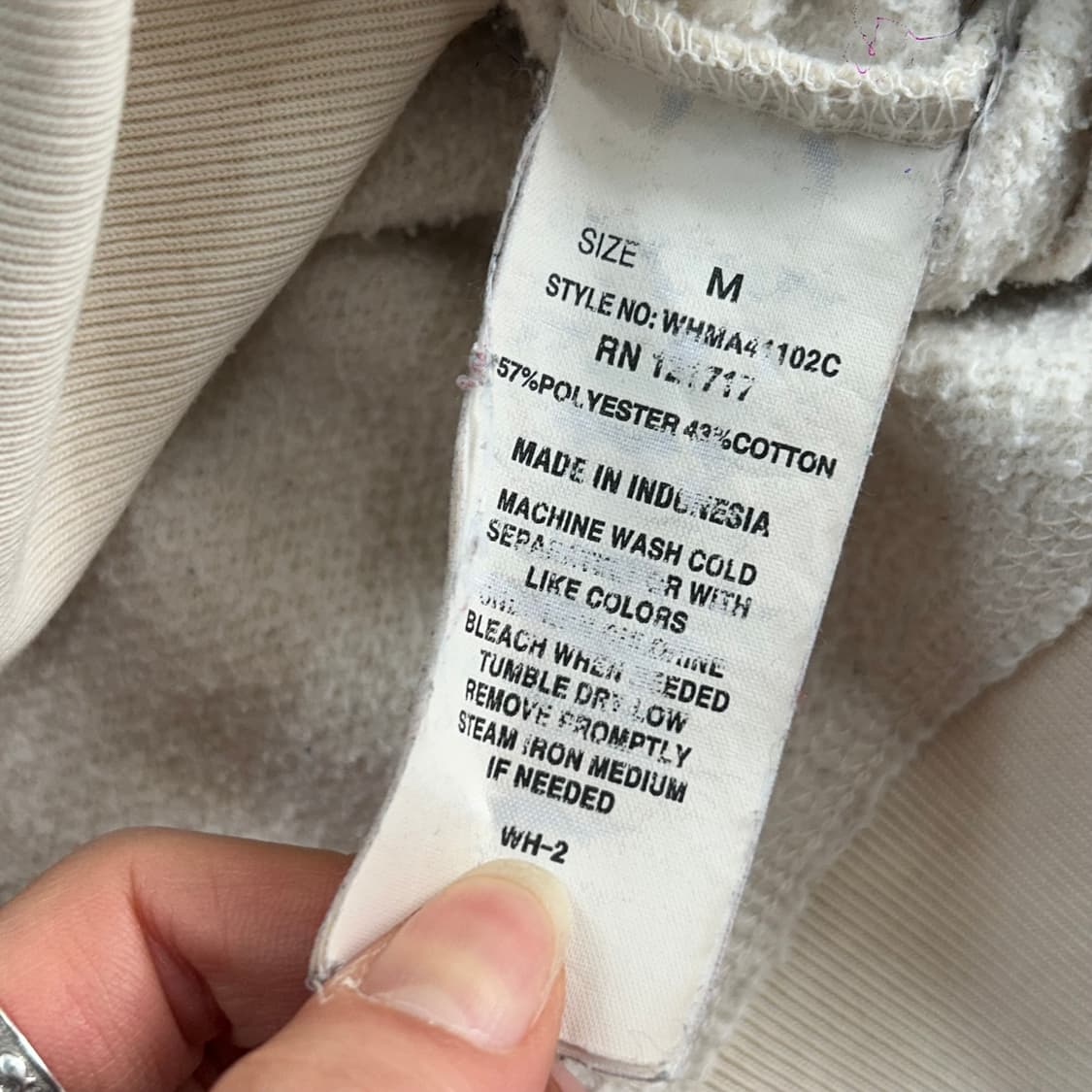 Who A U 후아유 캘리포니아 레터링 로고 아이보리 후드집업 상품이미지6