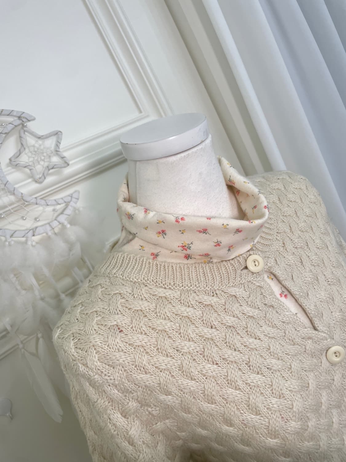 coral flower pattern basic turtle-neck t 상품이미지8