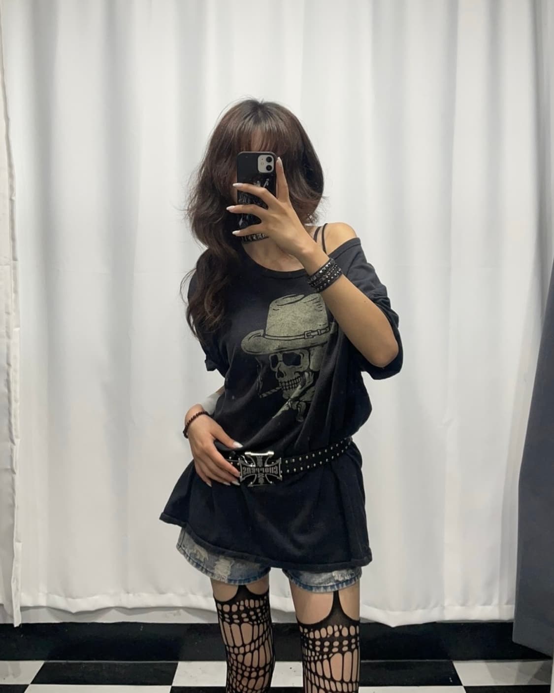 🎸블랙 스컬 프린팅 티셔츠🎸 상품이미지1