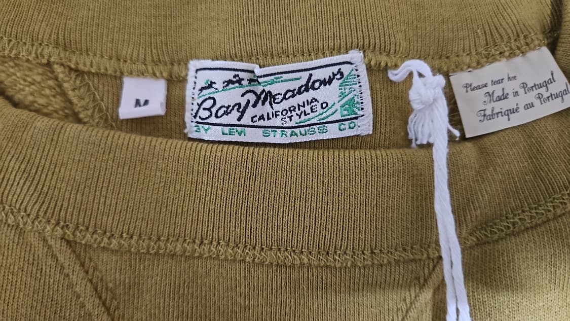 리바이스 LVC 1940's 베이 메도우 스웨트셔츠 에크루 올리브 M 상품이미지6