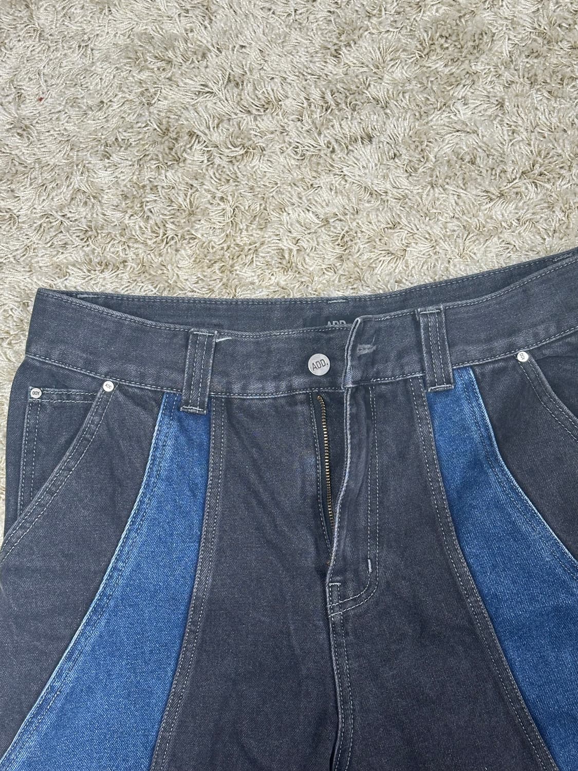 에드 토네이도 와이드 데님 블랙 상품이미지2