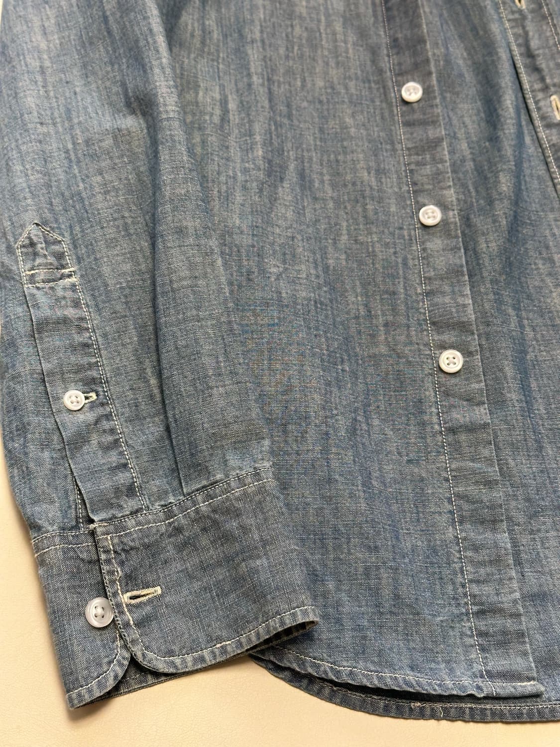 Indigo Japanese chambray shirt 상품이미지4