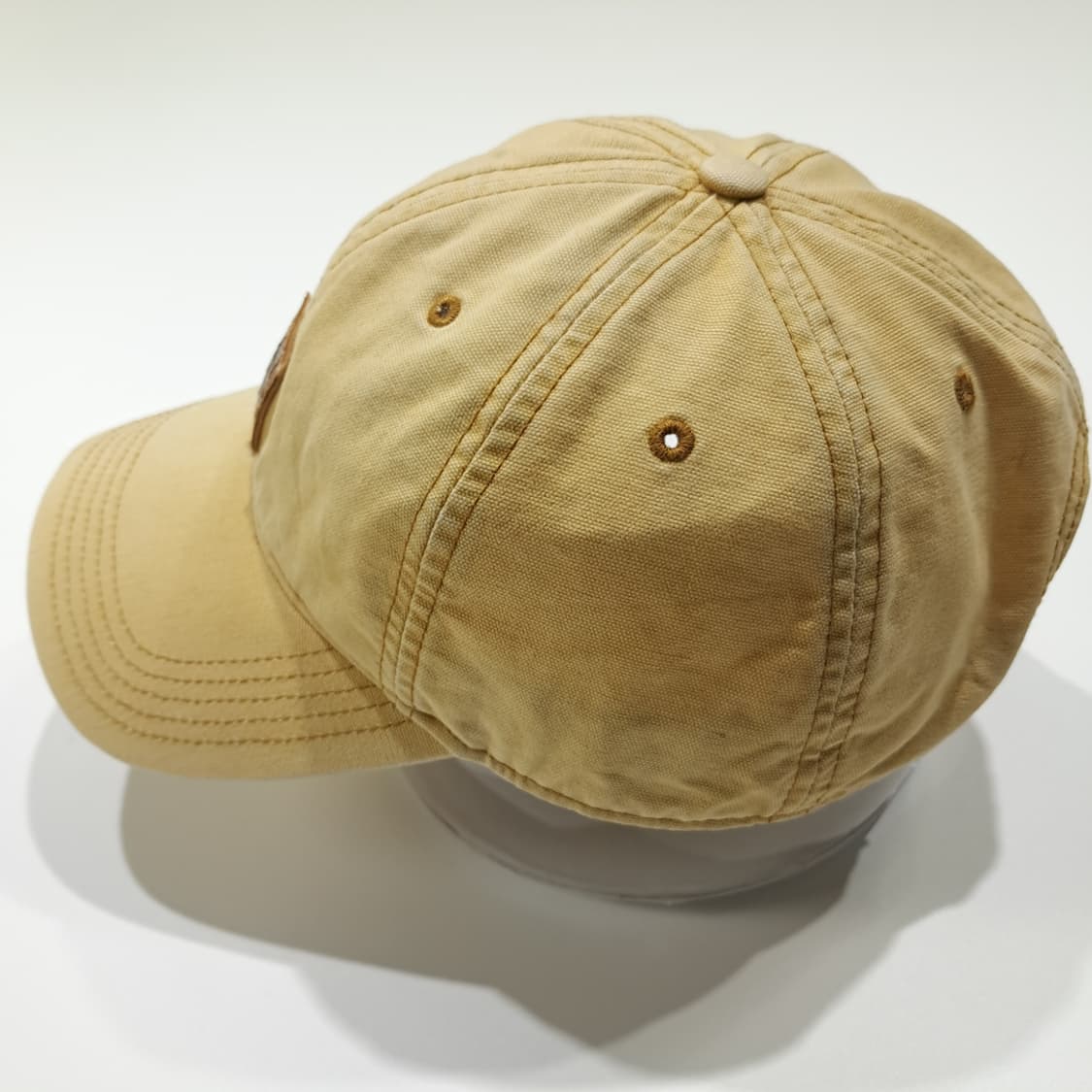 CL837 칼하트 가죽패치 페이드 샌드브라운 볼캡 모자 상품이미지4