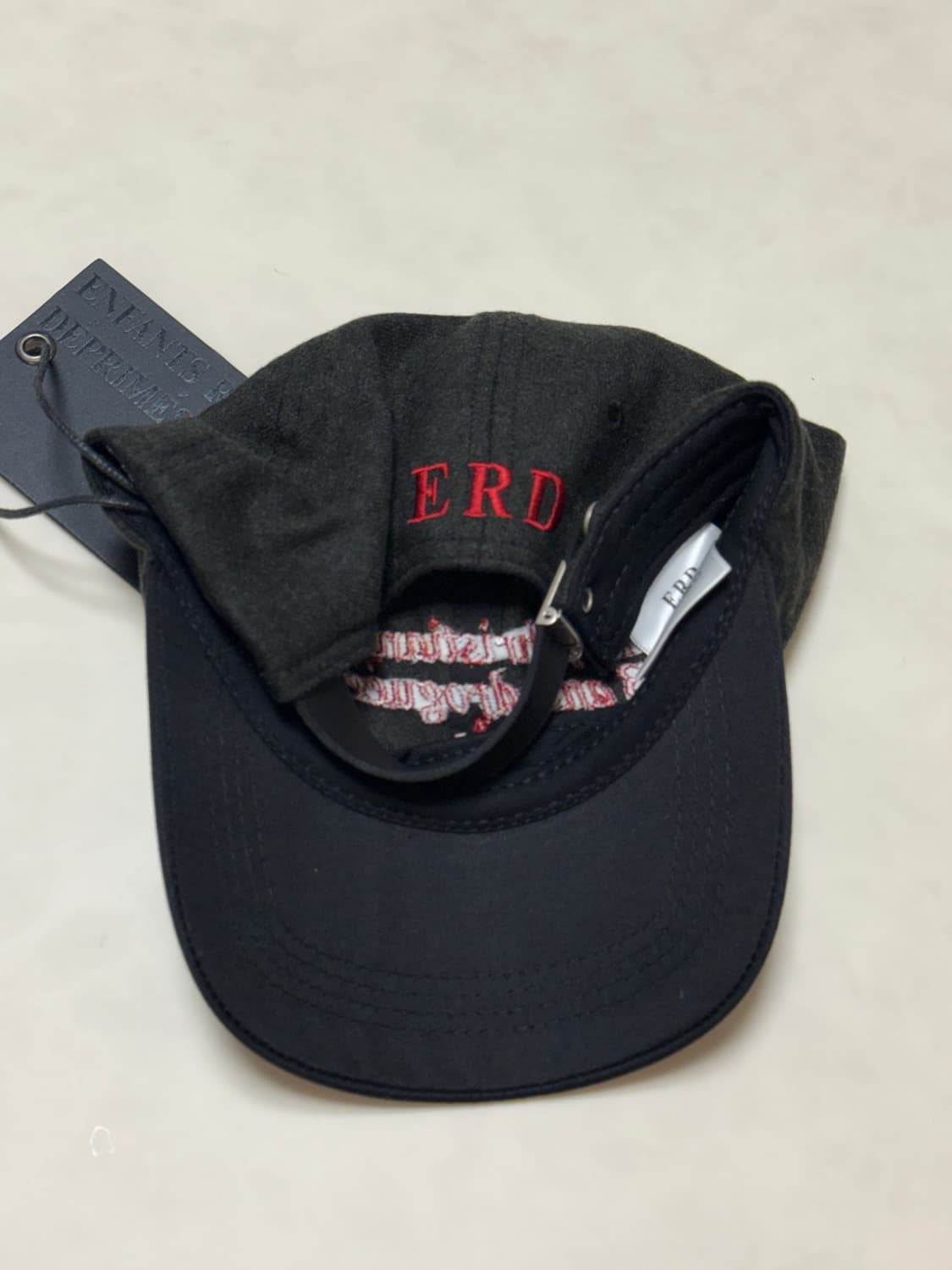 앙팡 리쉬 데프리메 레터링 캡 차콜 상품이미지2