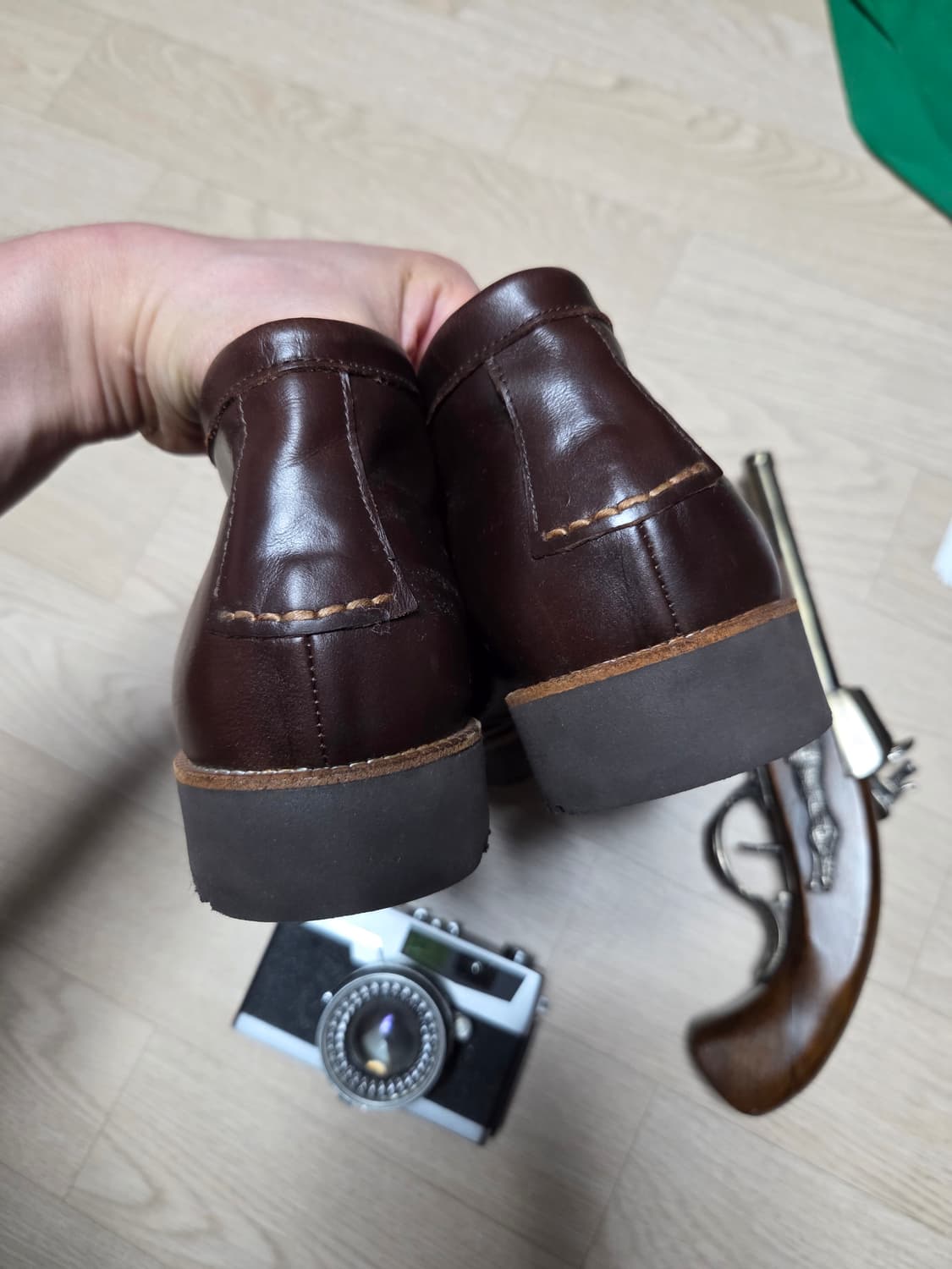 (2~3회 착용) BASSO 구두 트위드 처카 상품이미지5