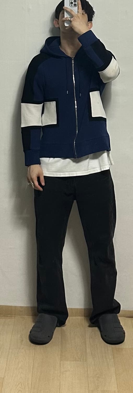 닐바렛 모더니스트 블록 네오프렌 후드집업 상품이미지6