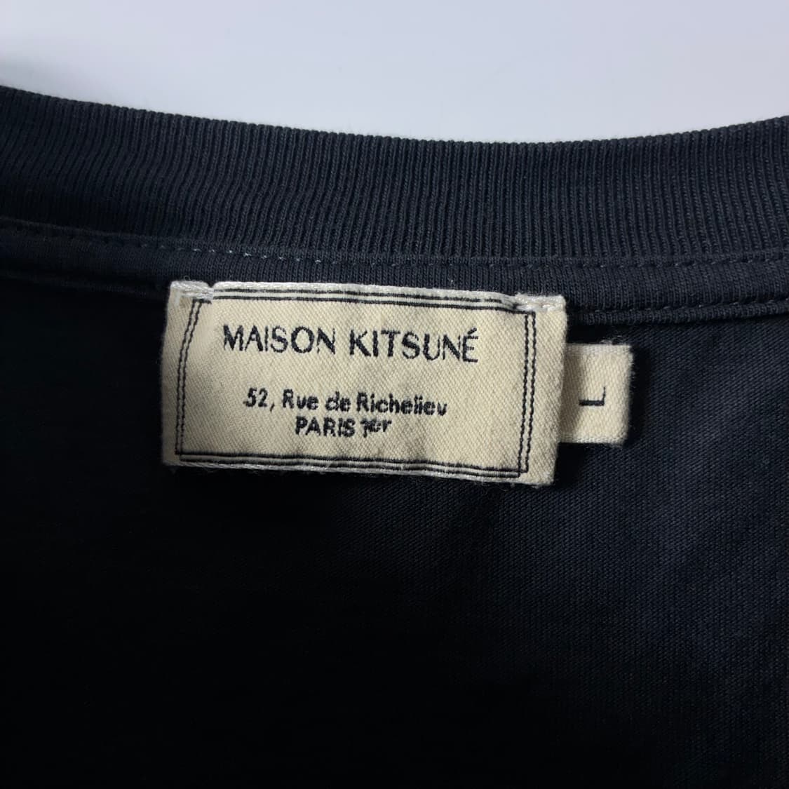 Maison kitsune  메종 키츠네 투폭스패치 딥네이비 반팔티셔츠  상품이미지3