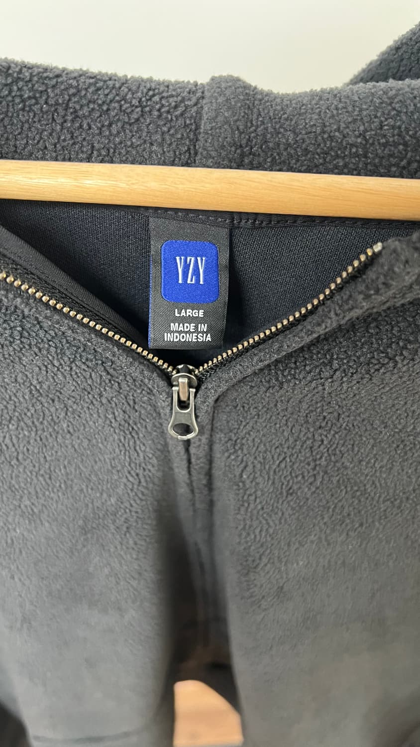 (새상품)이지갭 폴라플리스 후디집업 L 블랙네이비 상품이미지3