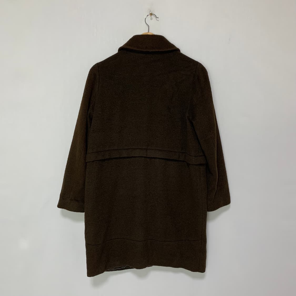 TIME 타임 한섬 빈티지 모직 코트 다크 브라운 상품이미지5