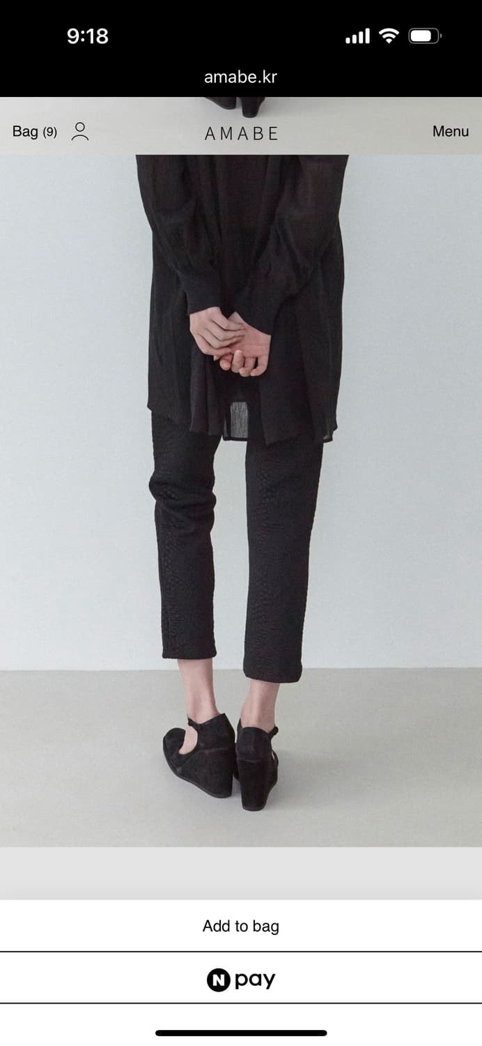 AMABE 아마베 크롭 팬츠 상품이미지1