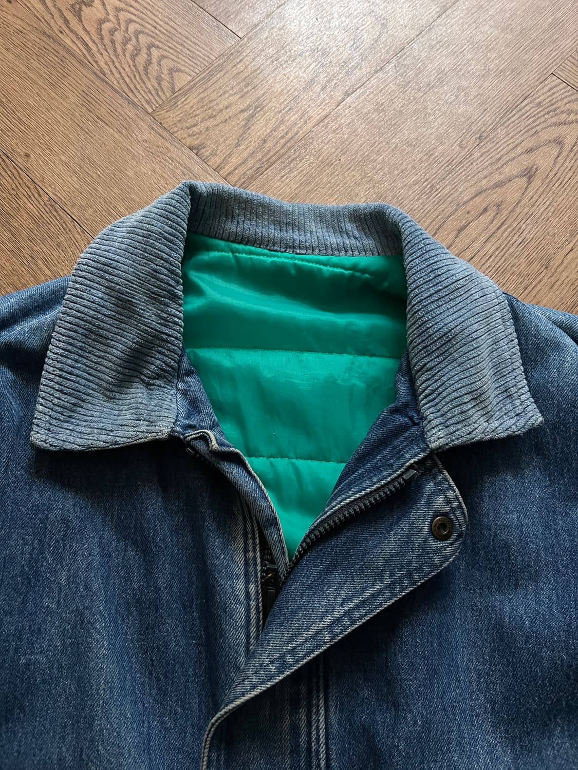 [L]90's USA 빈티지 A-2 타입 데님 봄버 자켓 상품이미지2