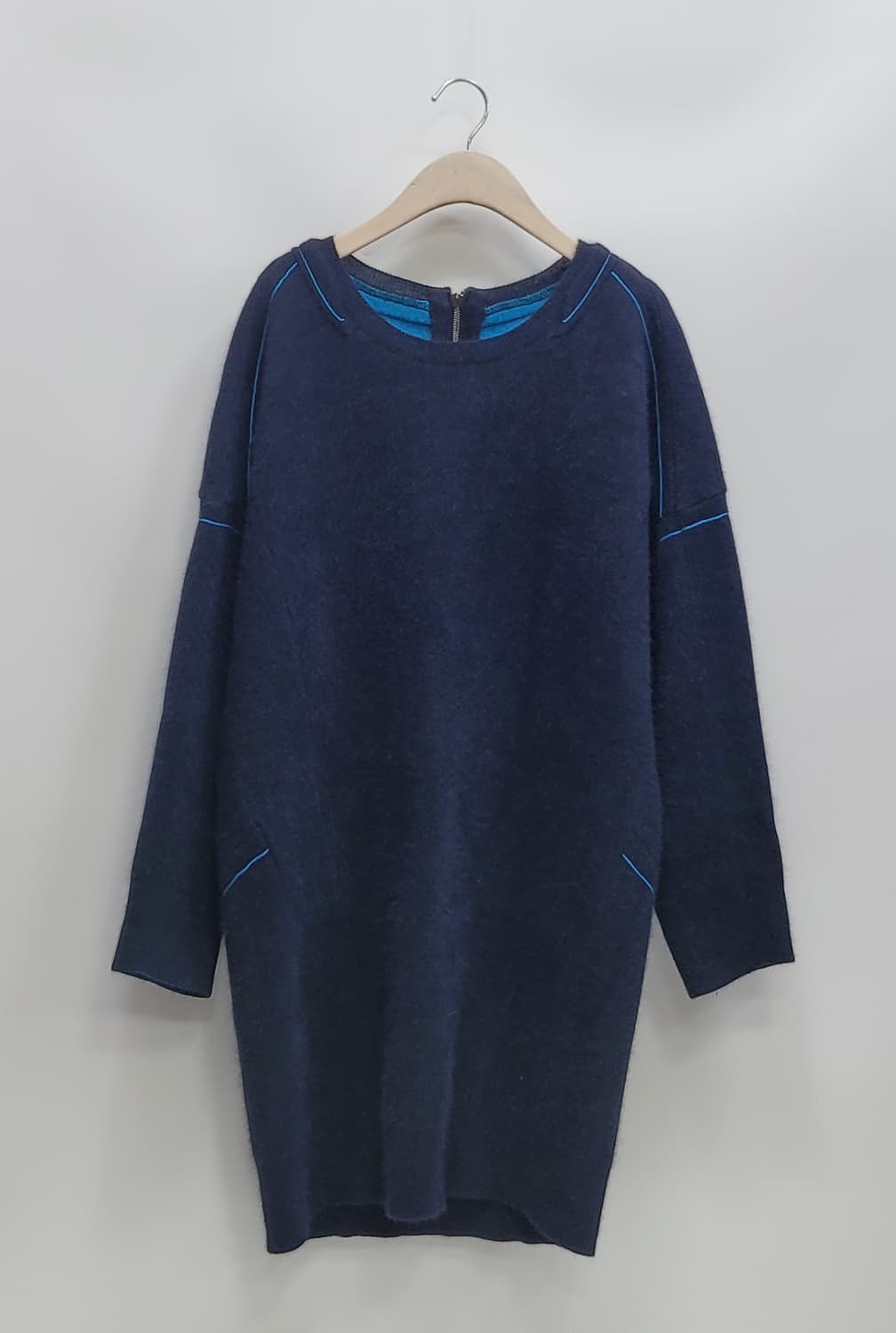 MICHAA 미샤 울 캐시미어 오버핏 원피스 / 여 85-160 네이비
 상품이미지1