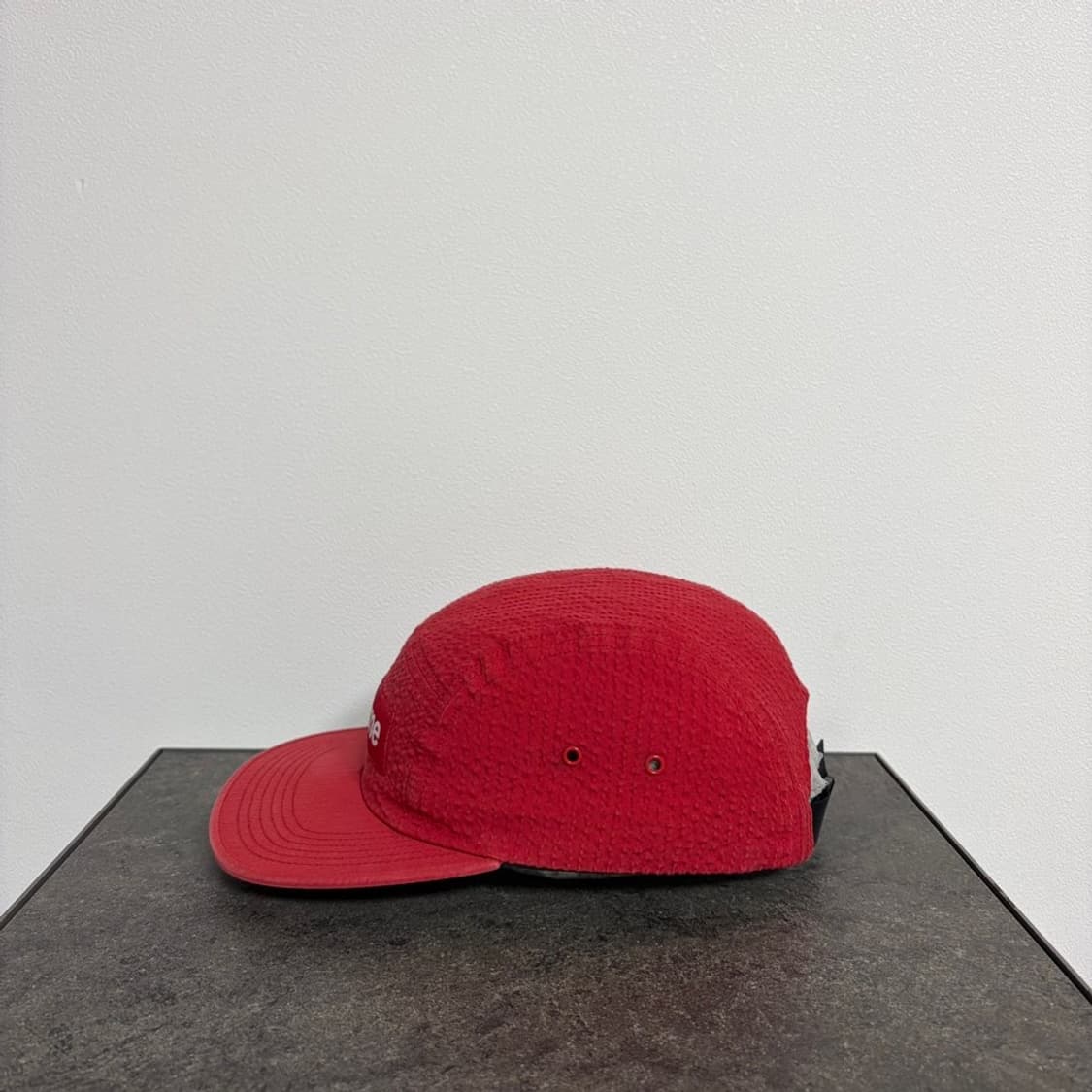 (OS) 슈프림 박스로고 캠프캡 모자 시어서커 워시드 레드 상품이미지2