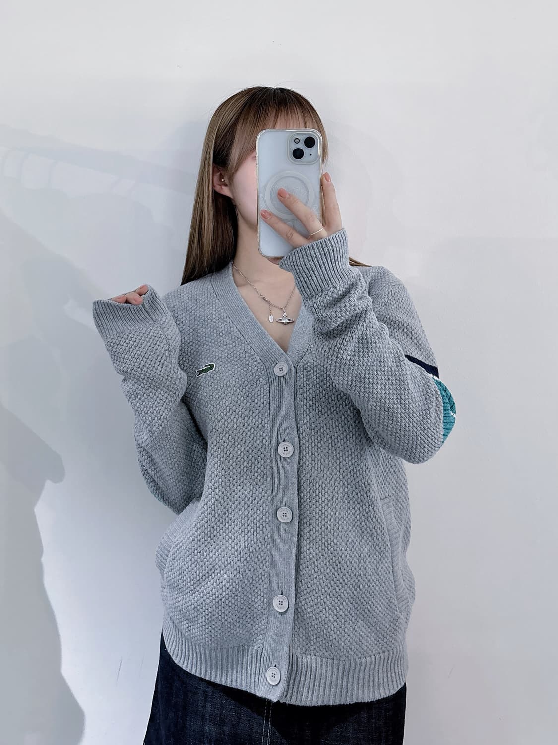 라코스테 브이넥 가디건 상품이미지1