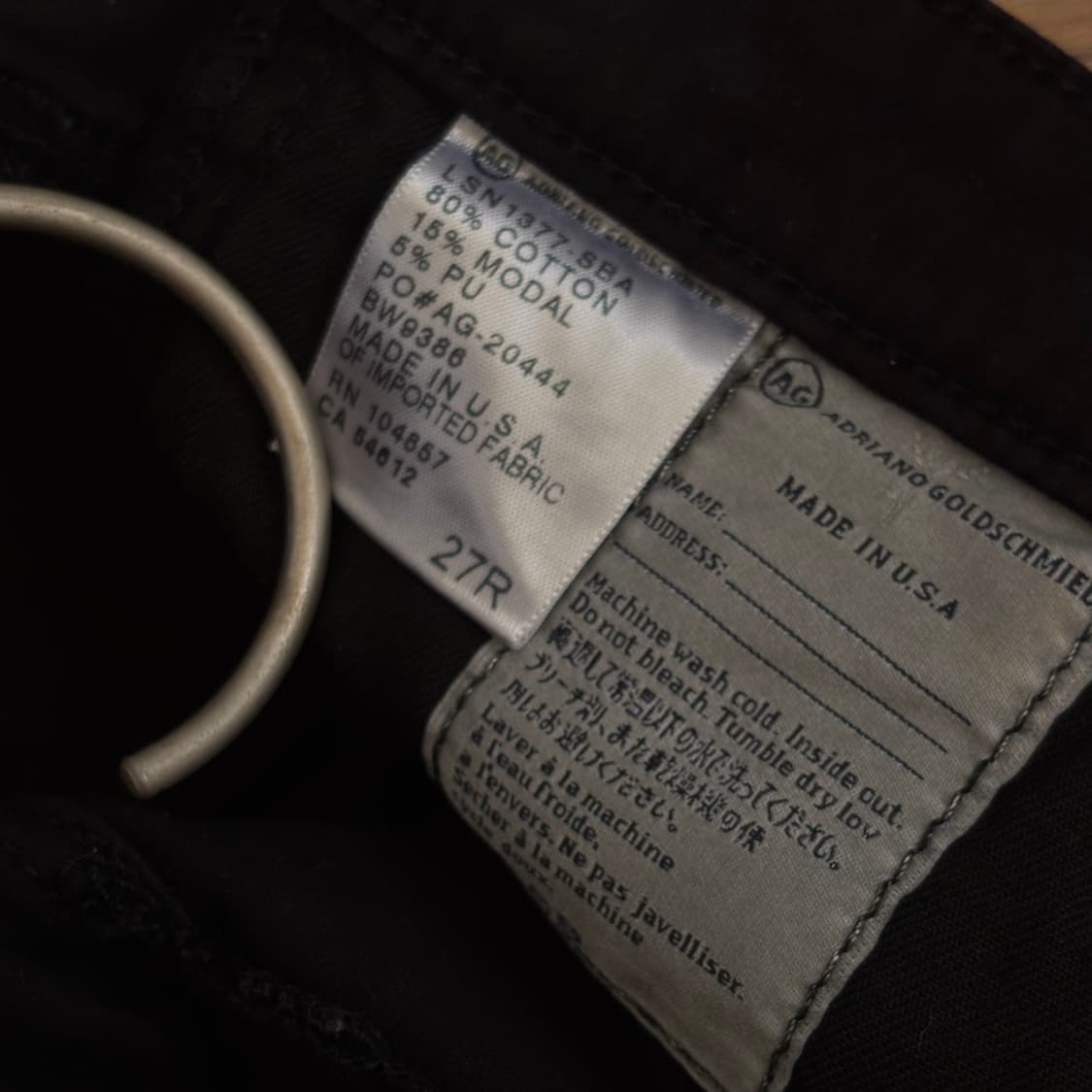 AG 미국 블랙진 27 모달 스판 앵클 스키니 수입 정품 상품이미지7