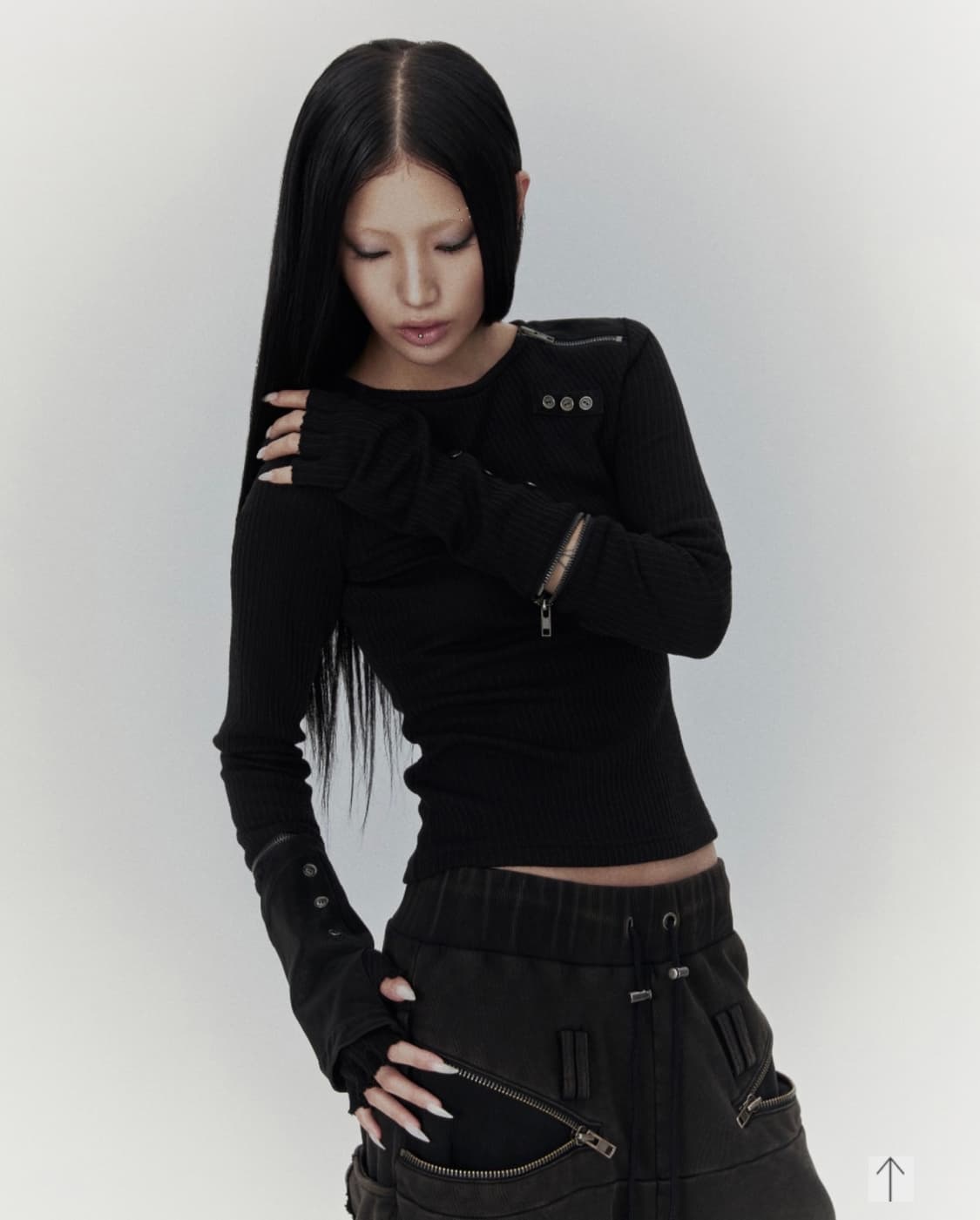 Bonienkiye Detachable Zipper Leather Top 상품이미지2