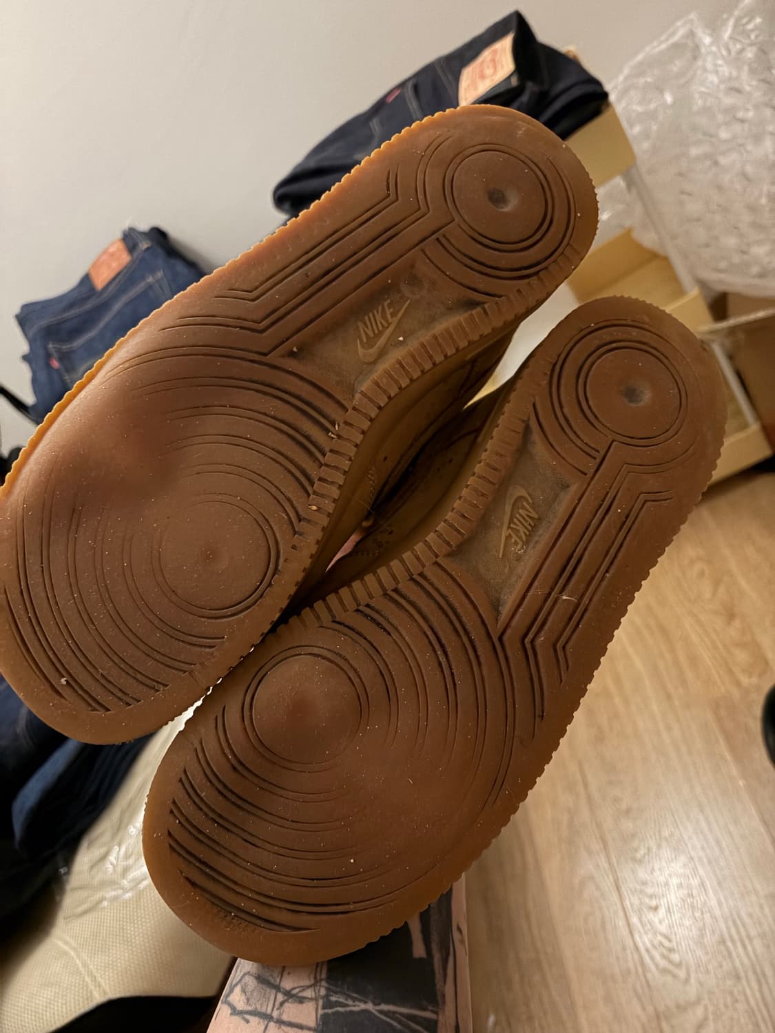 나이키 에어포스 슈프림 나이키 된장 & 블랙 2켤레 일괄 상품이미지5